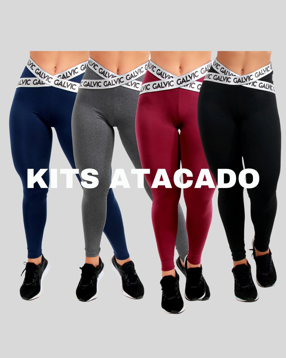 Kit Contendo 10 Legues Legging Atacado Varias Cores Frete