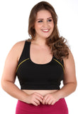Top Feminino Fitness Preto Plus size com  bojo (4607668682797)