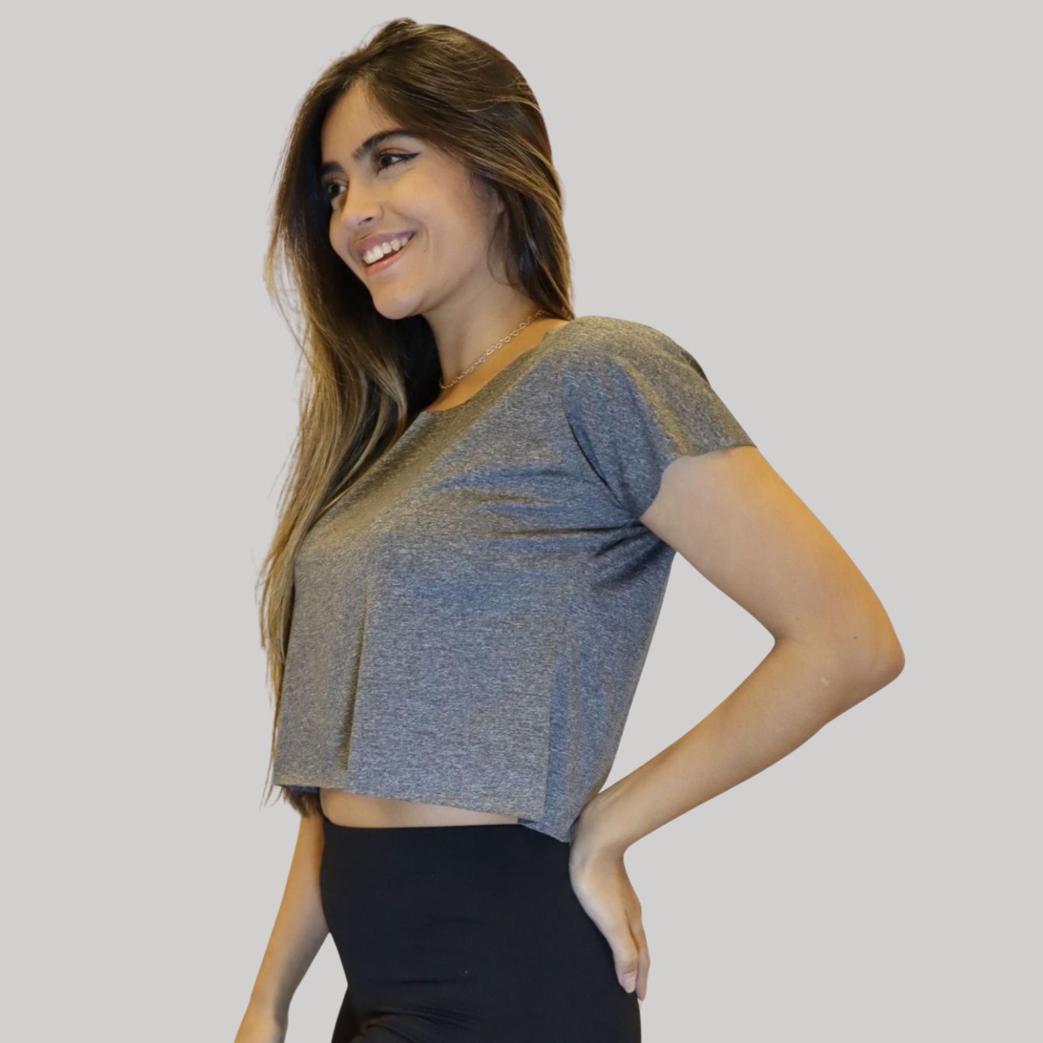 Cropped Corte a Fio Feminina Fitness