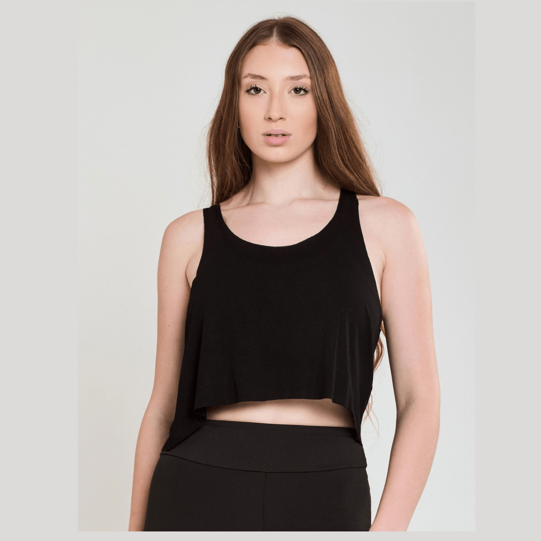 Cropped Regata Corte a Fio Feminina Fitness - Preto G Cropped Regata Corte a Fio Feminina Fitness - Preto G