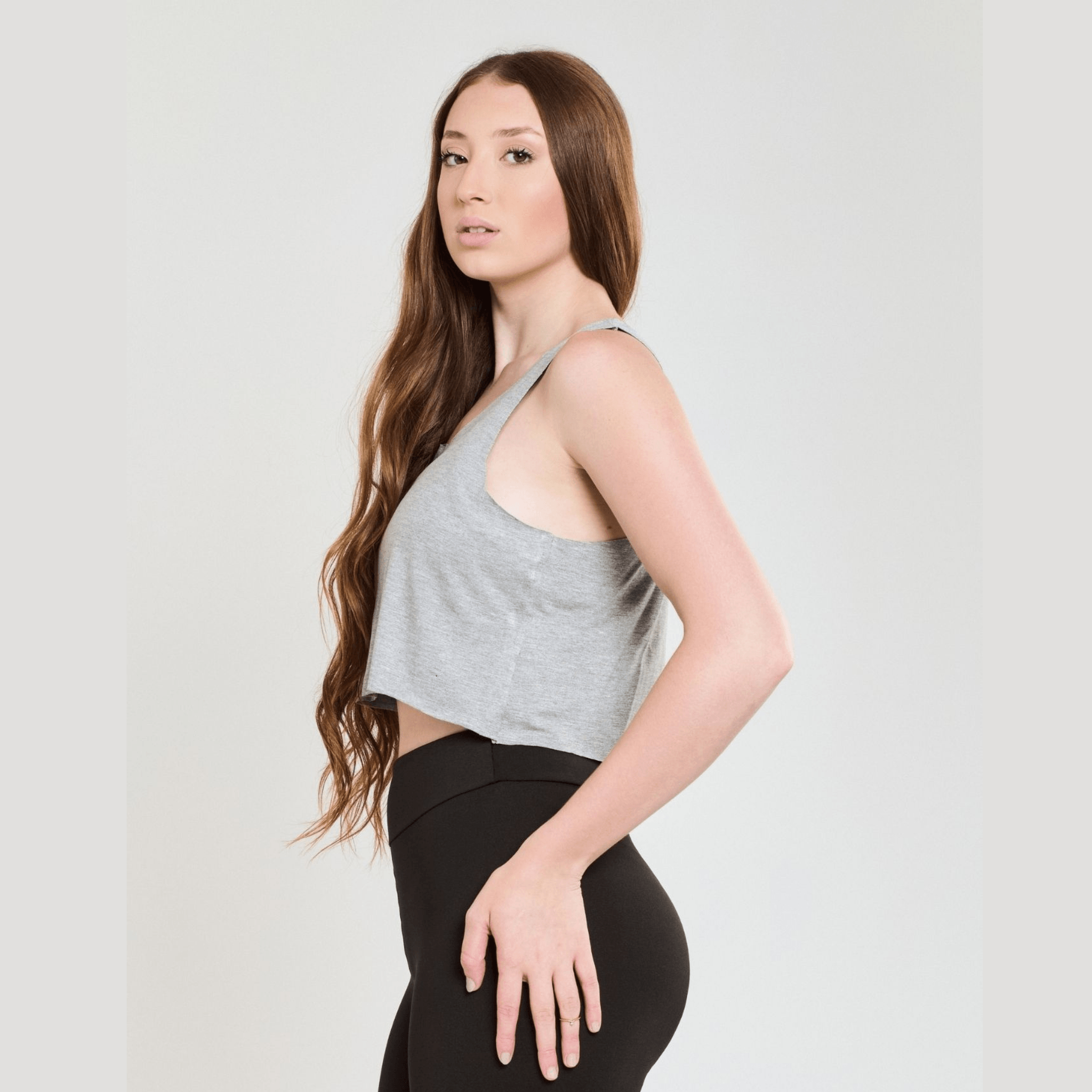 Cropped Regata Corte a Fio Feminina Fitness - Cinza G Cropped Regata Corte a Fio Feminina Fitness - Cinza G