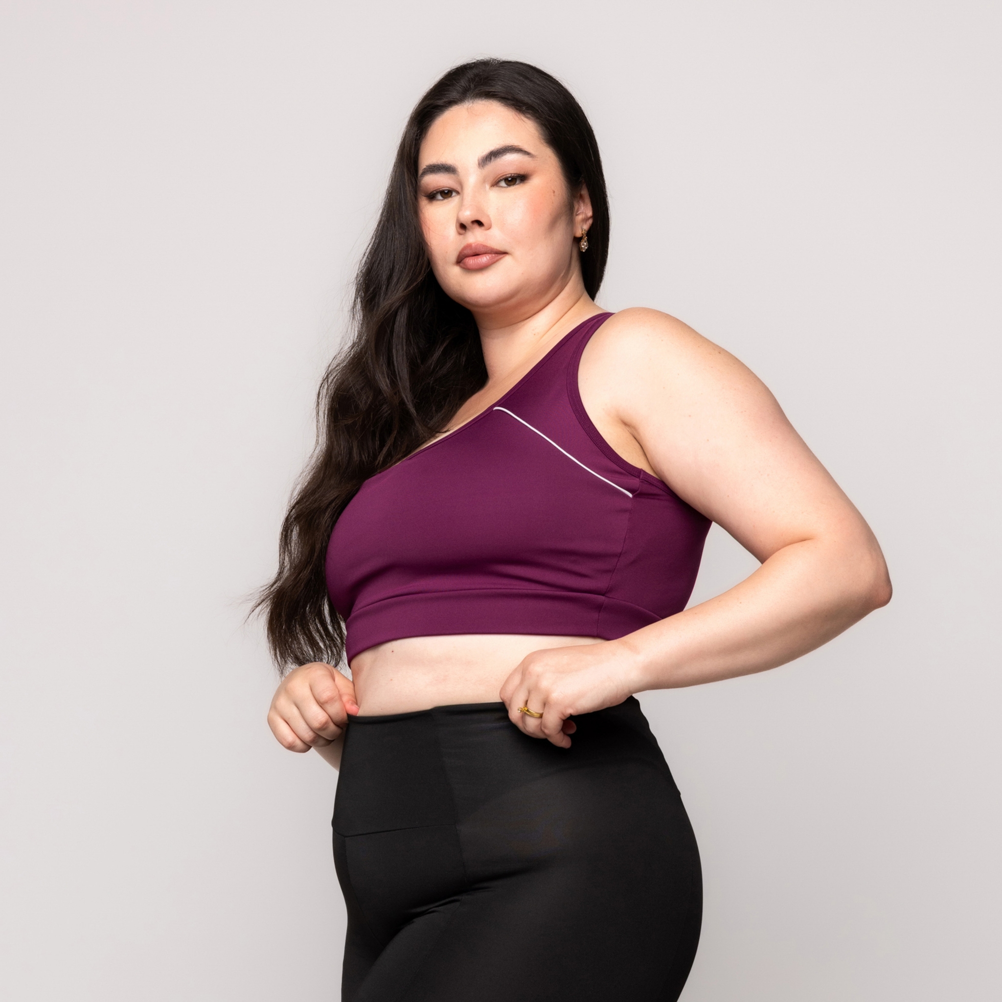 Top Feminino Fitness Vinho Plus size com bojo