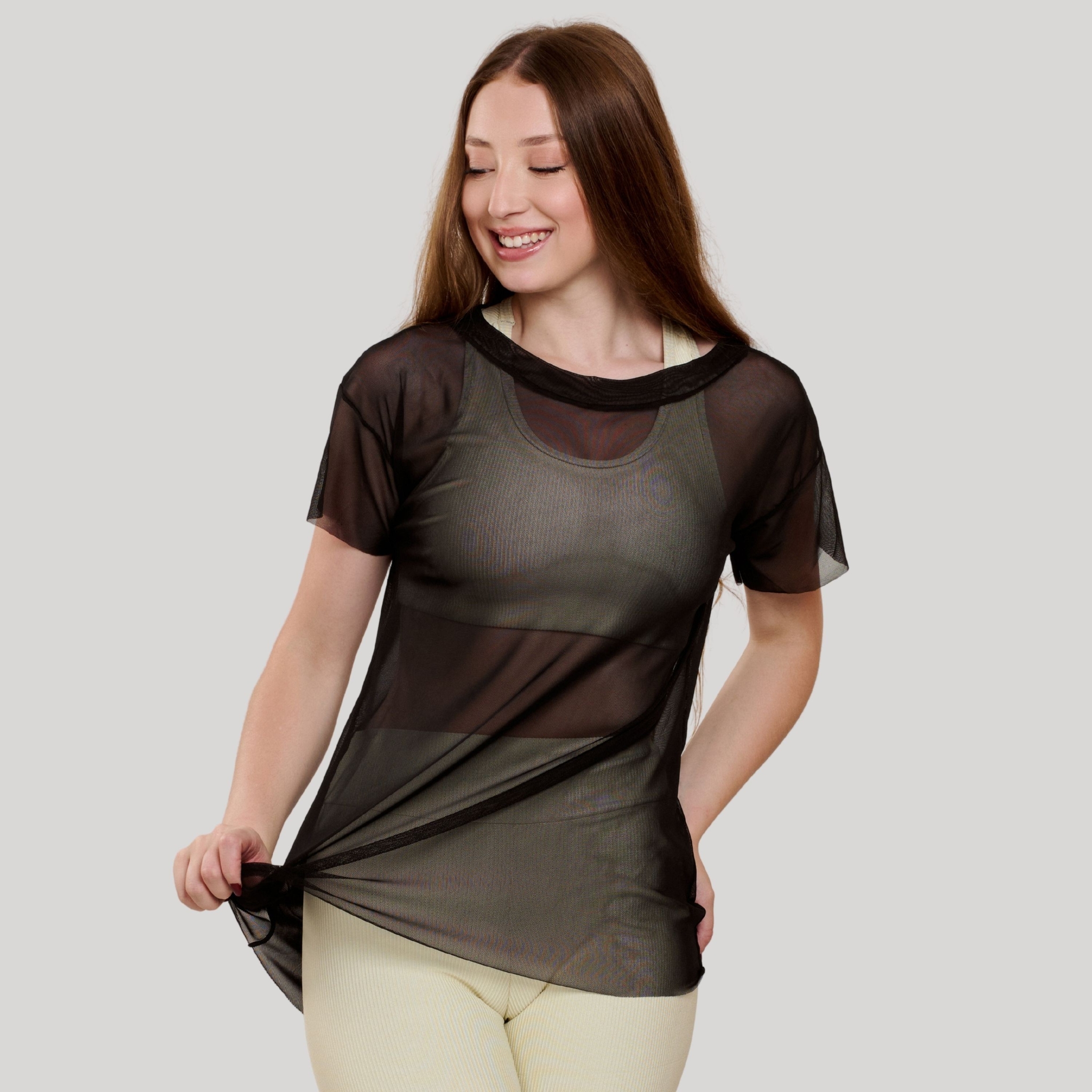 Blusa de tule 10736 - Preto G Blusa de tule 10736 - Preto G