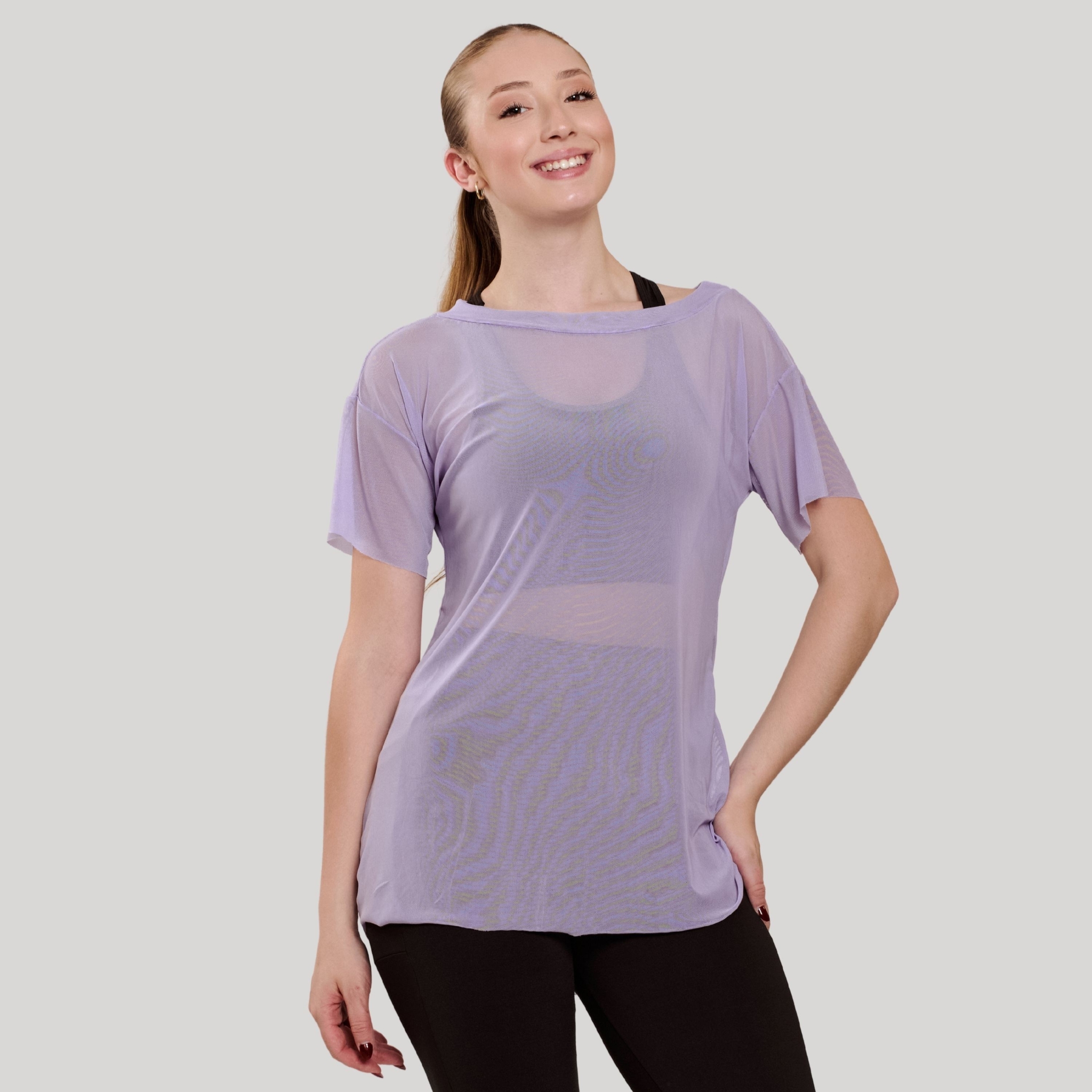 Blusa de tule 10736 - Lilás G Blusa de tule 10736 - Lilás G