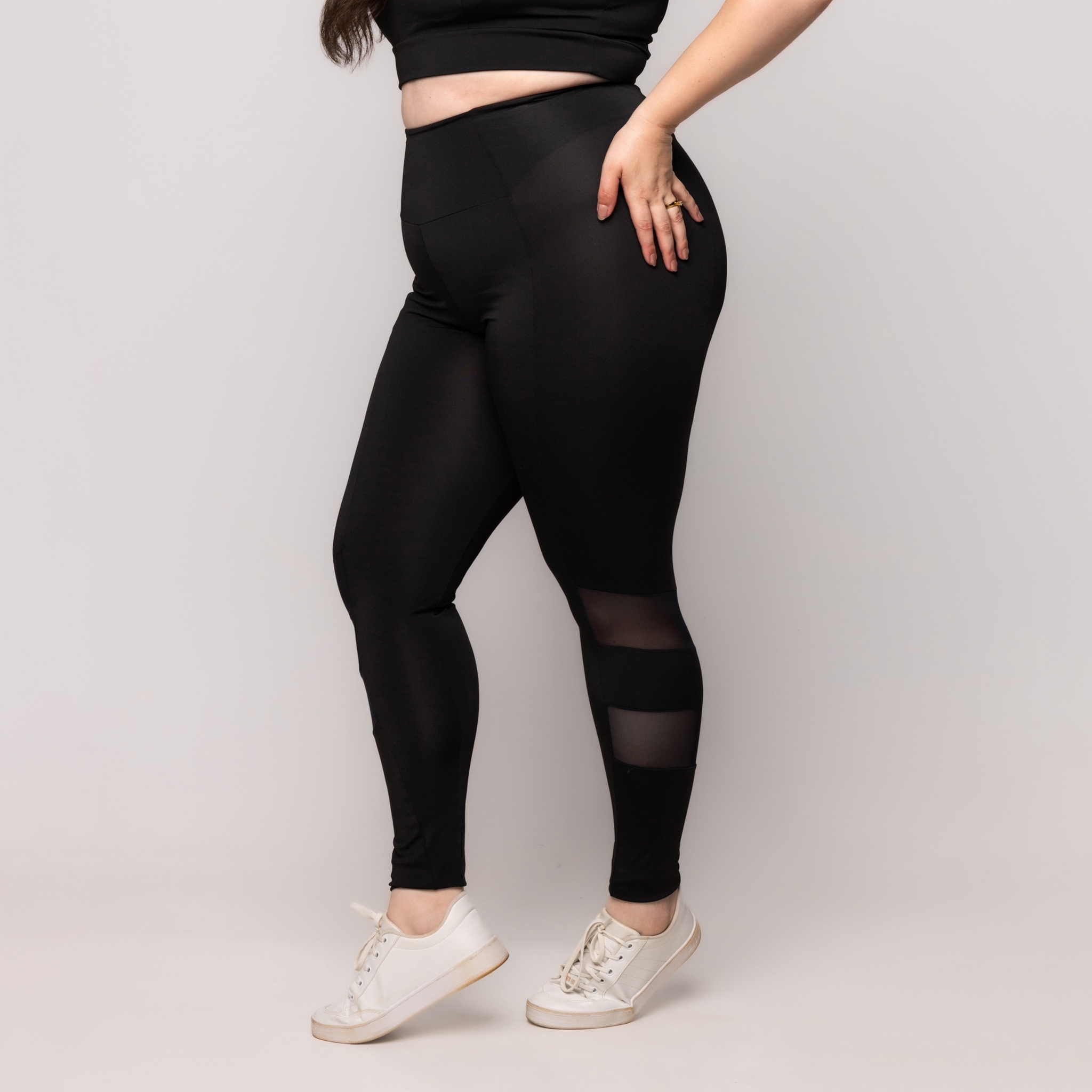 Calça Com Tule Plus Size