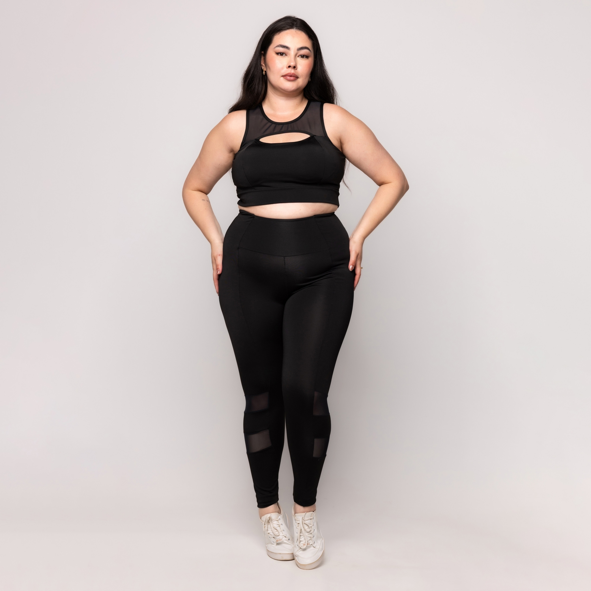 Calça Com Tule Plus Size
