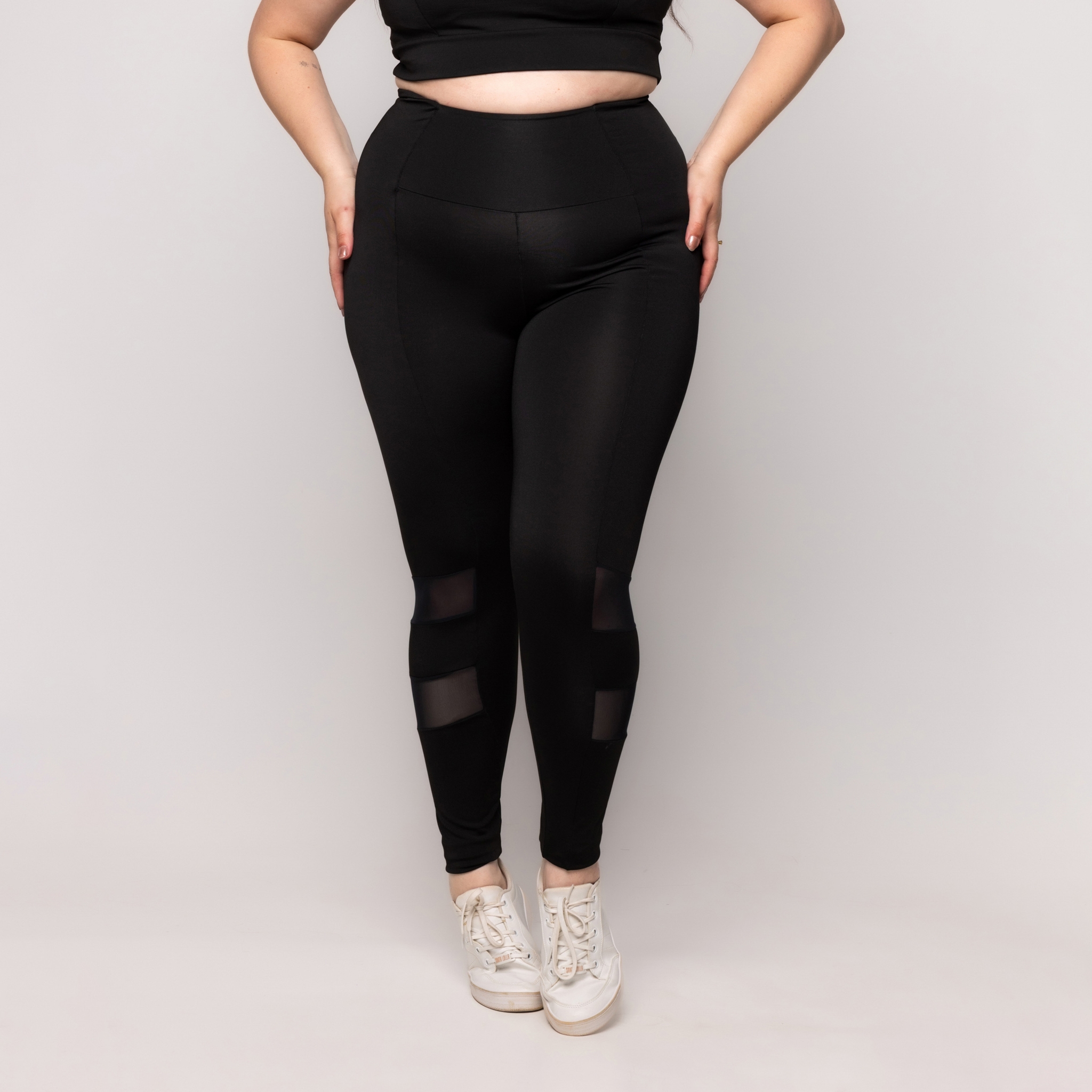 Calça Com Tule Plus Size