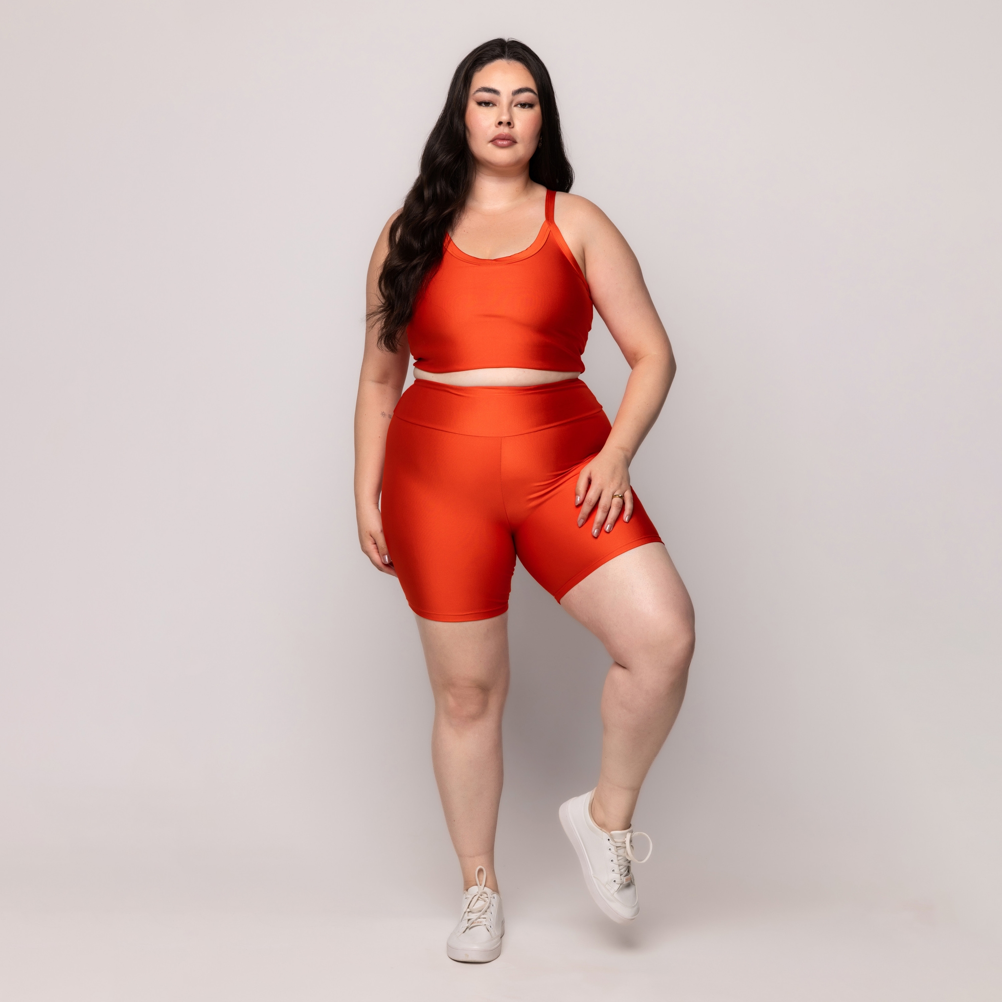 Bermuda Fitness Brilhoso Plus Size