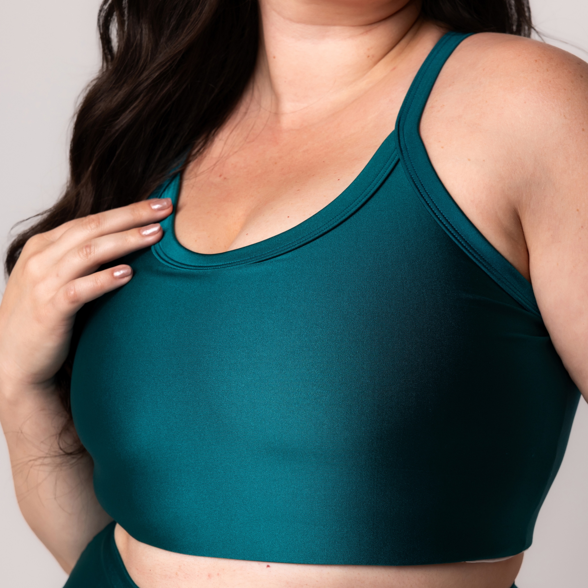 Top Brilhoso Feminino Fitness Plus size