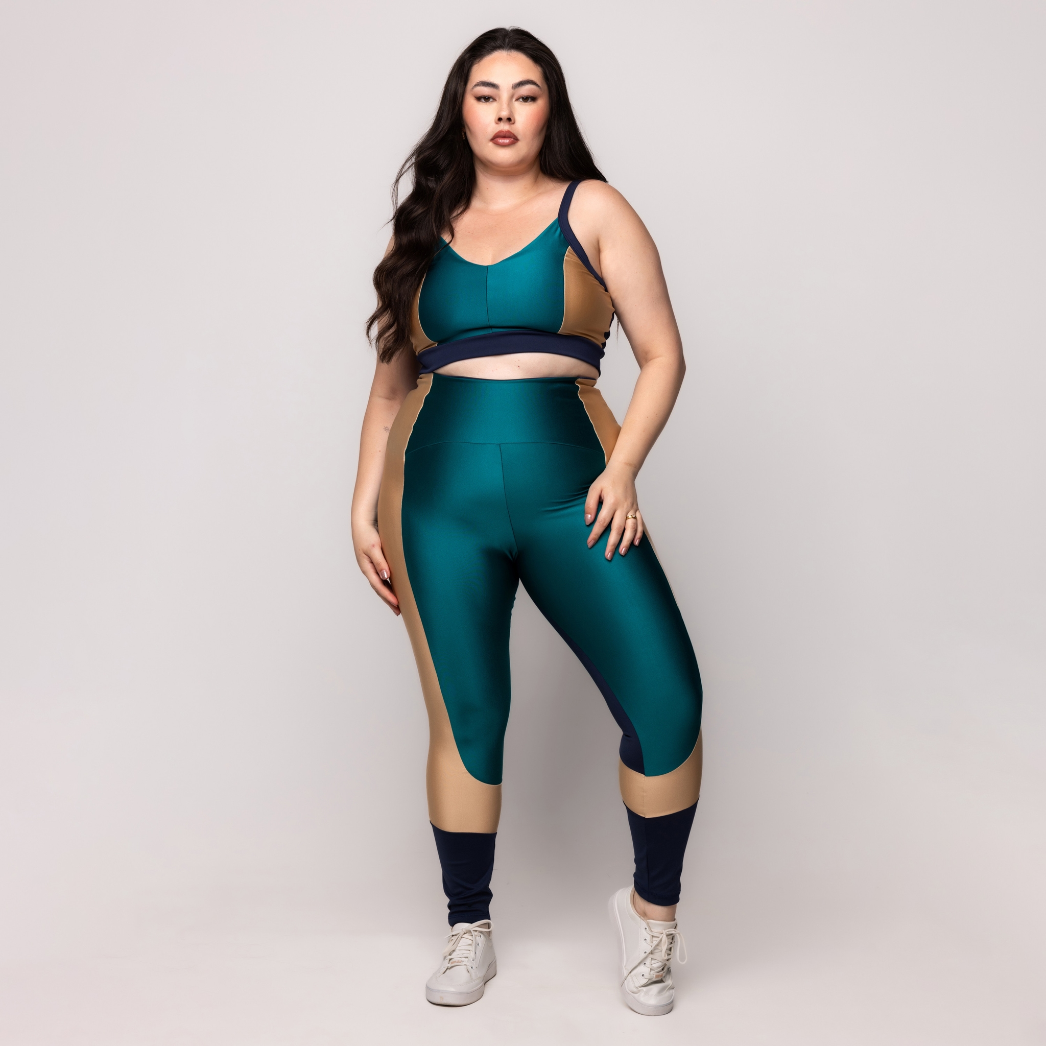 Calça Legging Brilhosa Plus Size