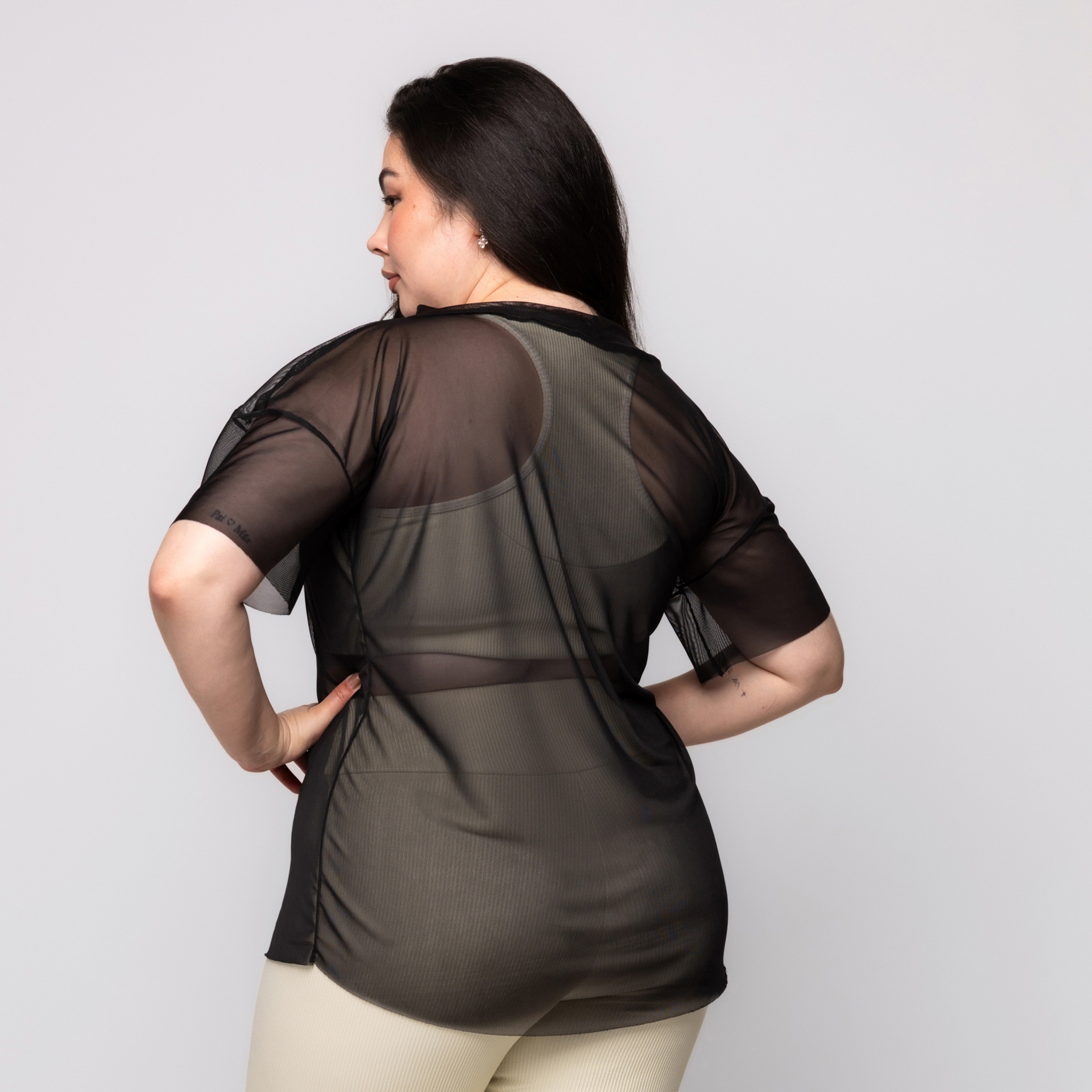 Blusa de tule Plus Size