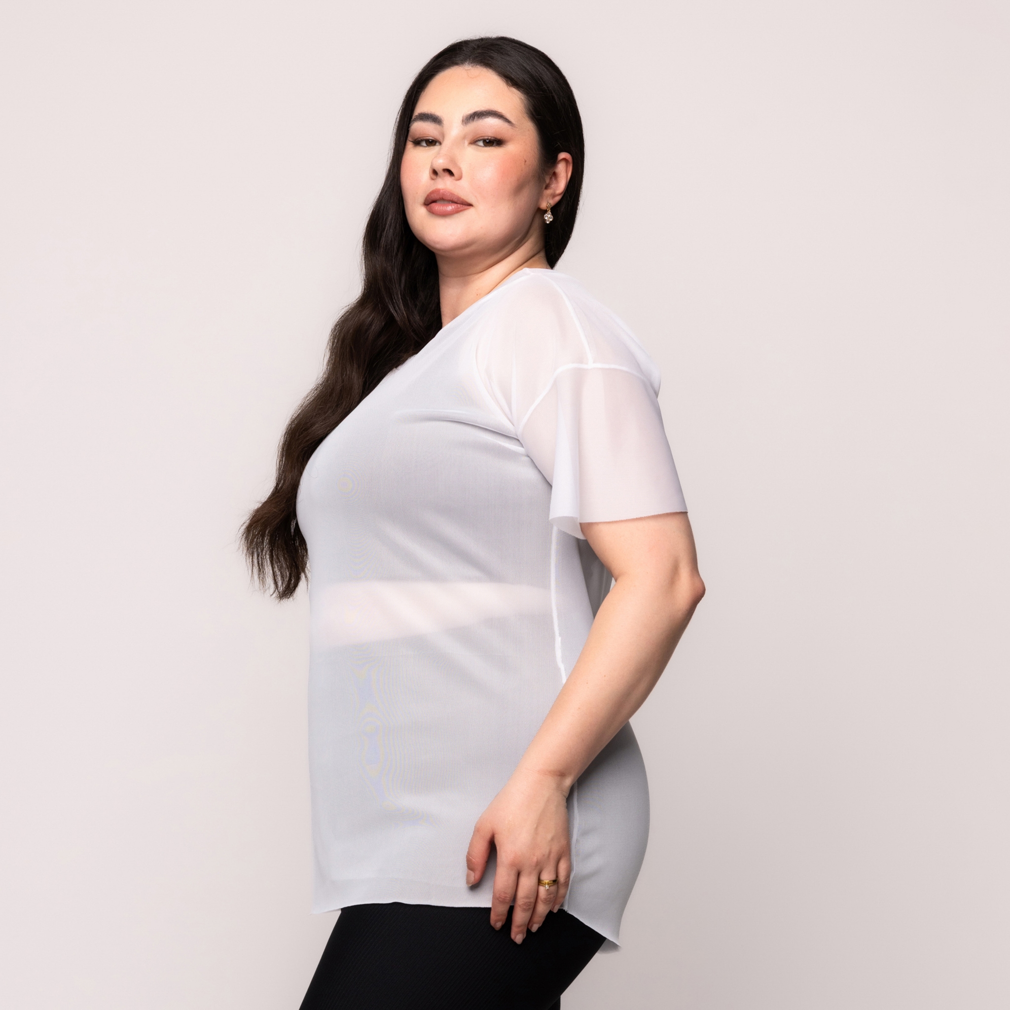 Blusa de tule Plus Size
