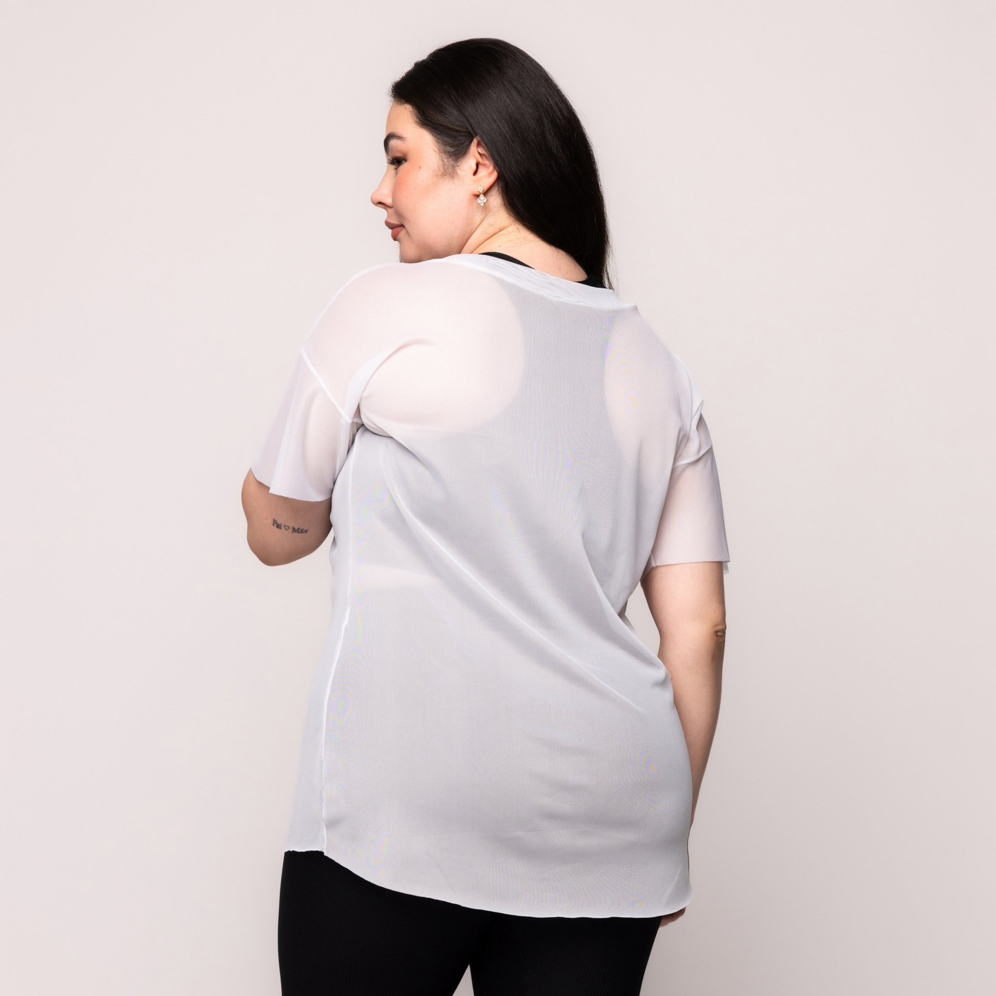 Blusa de tule Plus Size