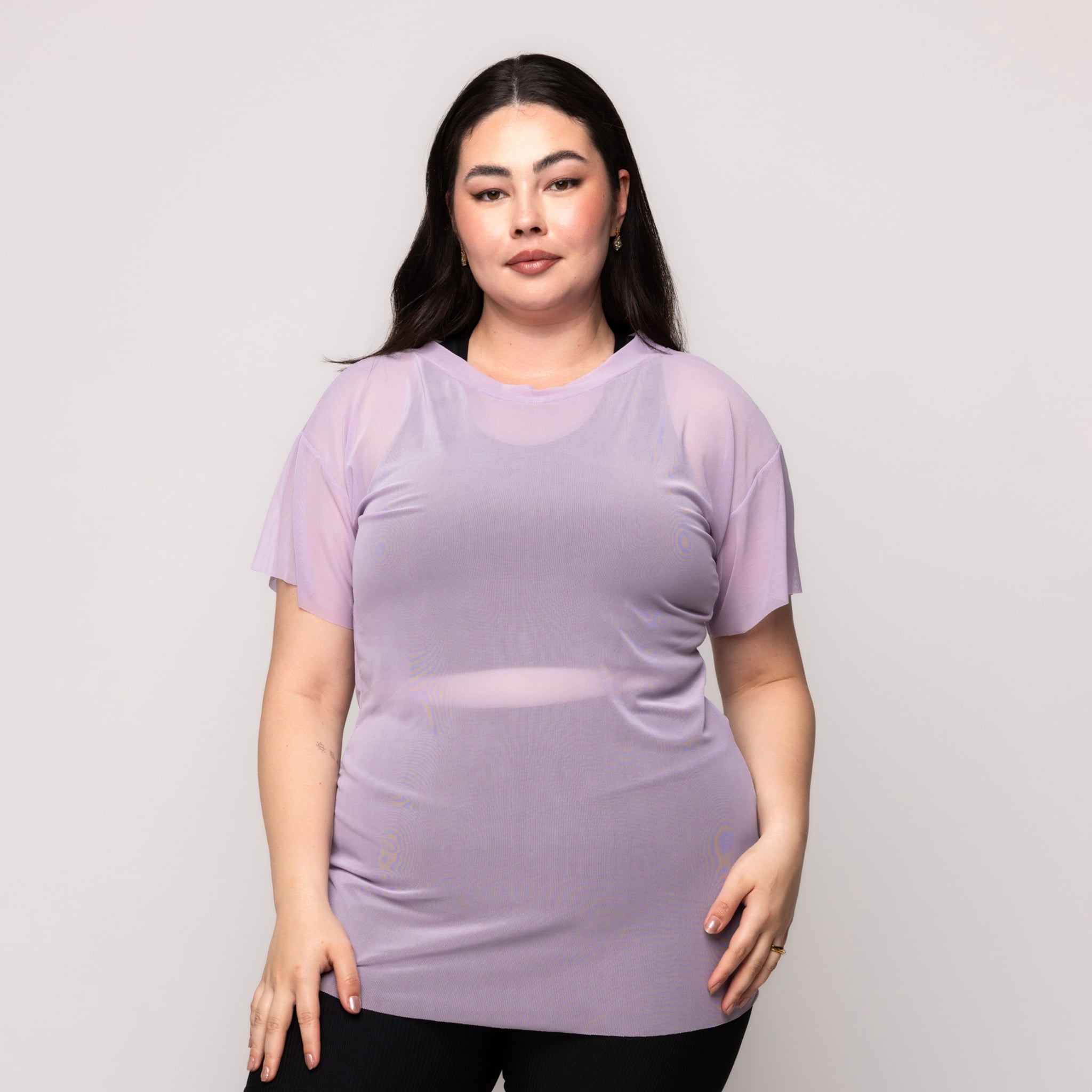 Blusa de tule Plus Size