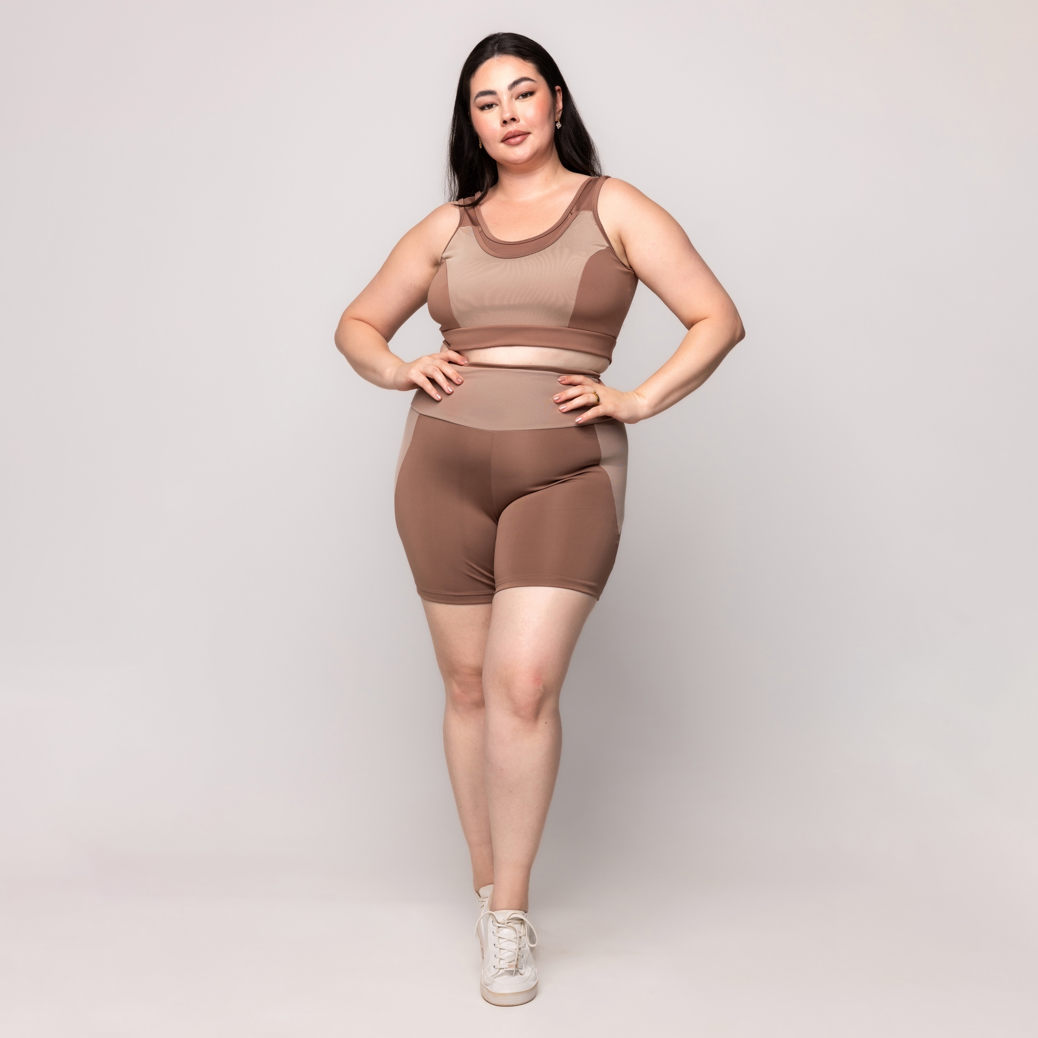 Bermuda Fitness Tule Plus Size