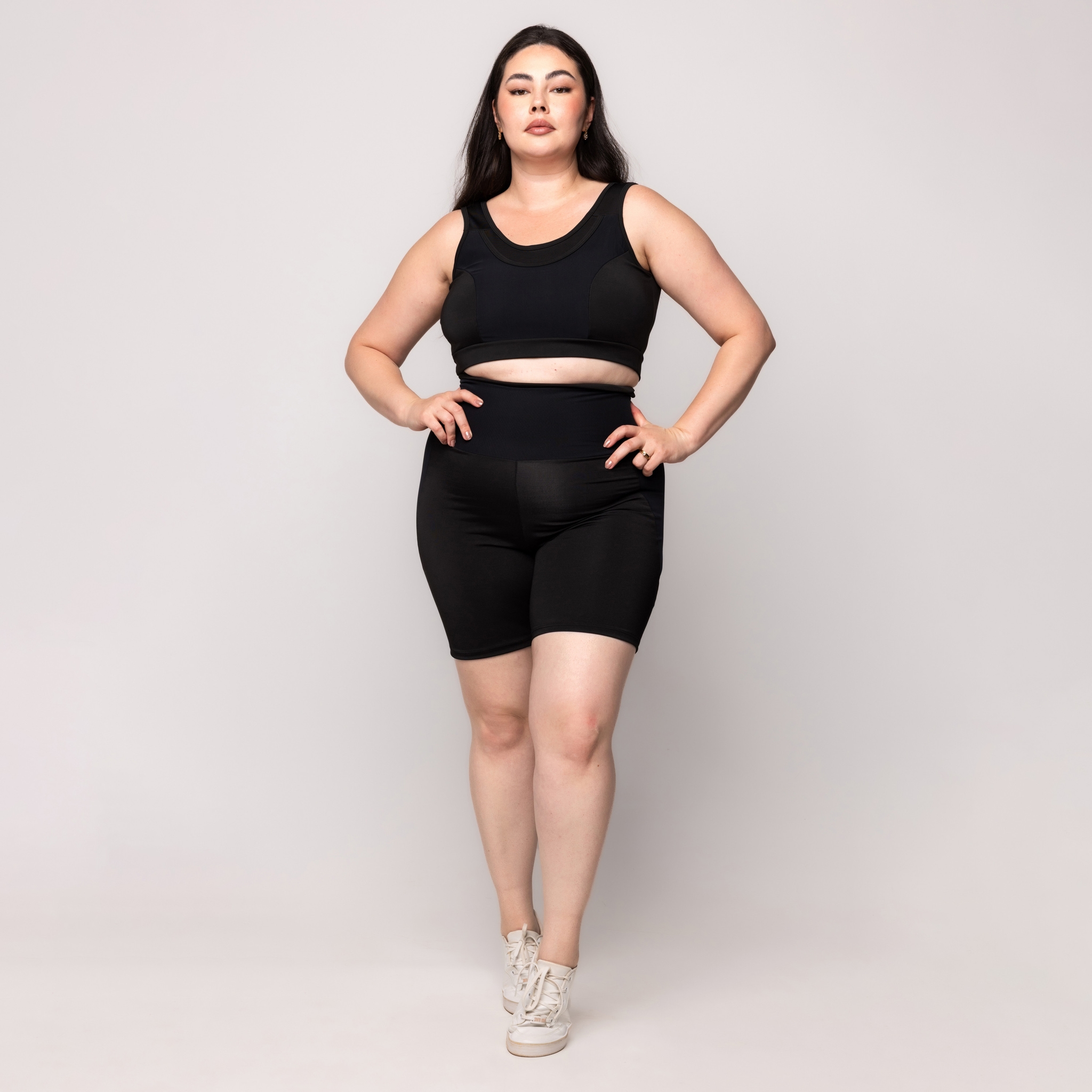 Bermuda Fitness Tule Plus Size