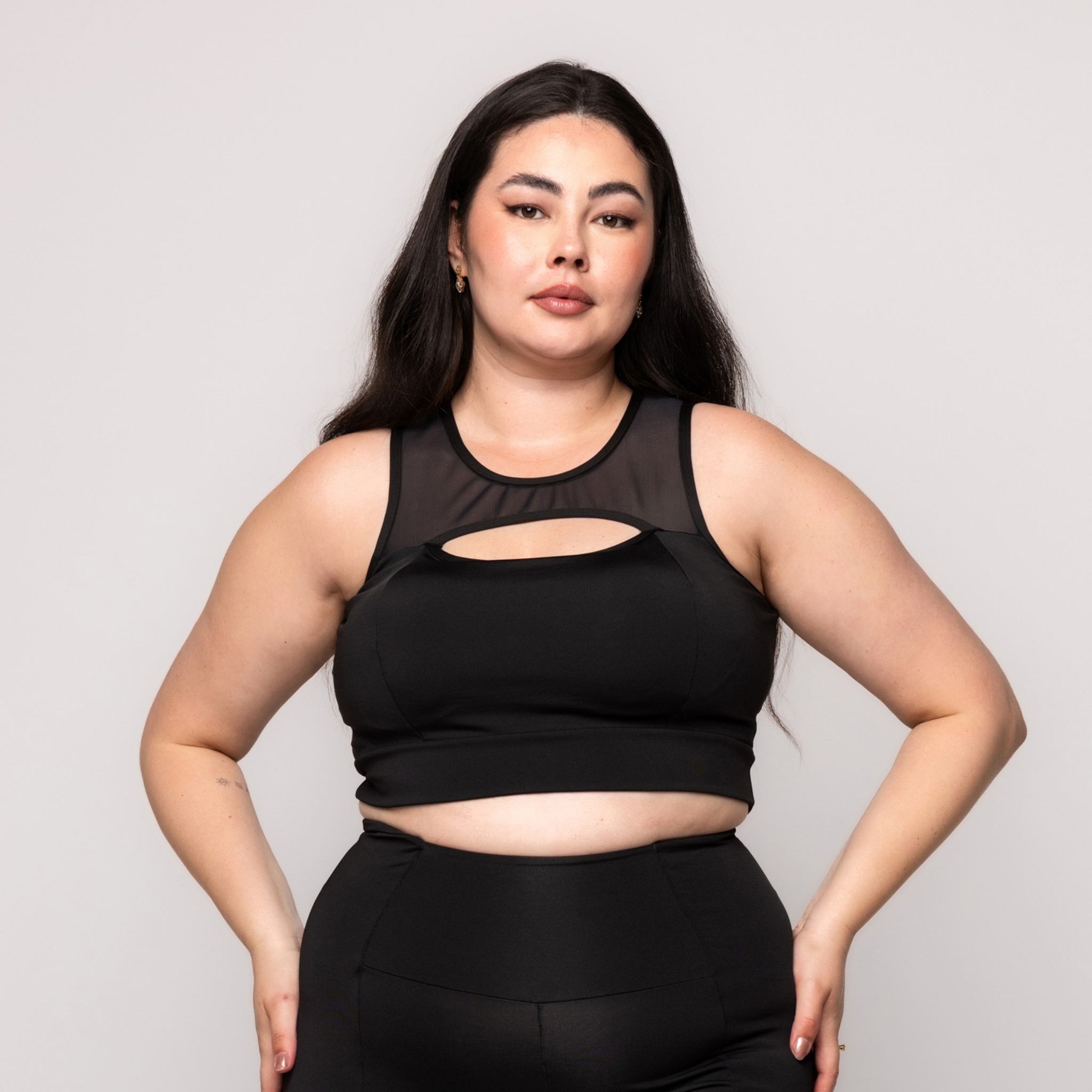 Top Feminino Fitness Plus size com bojo