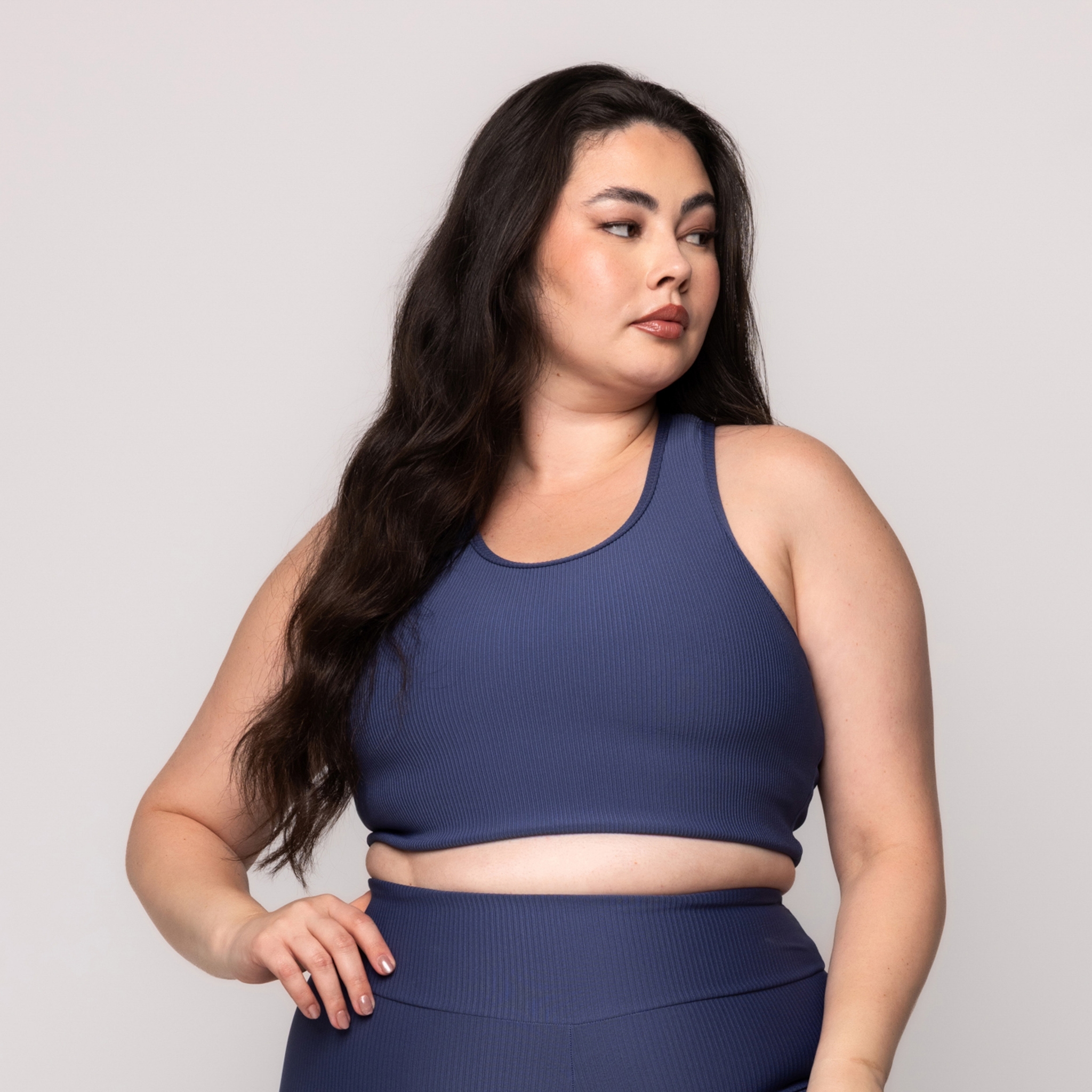 Top Canelado Fitness Plus Size