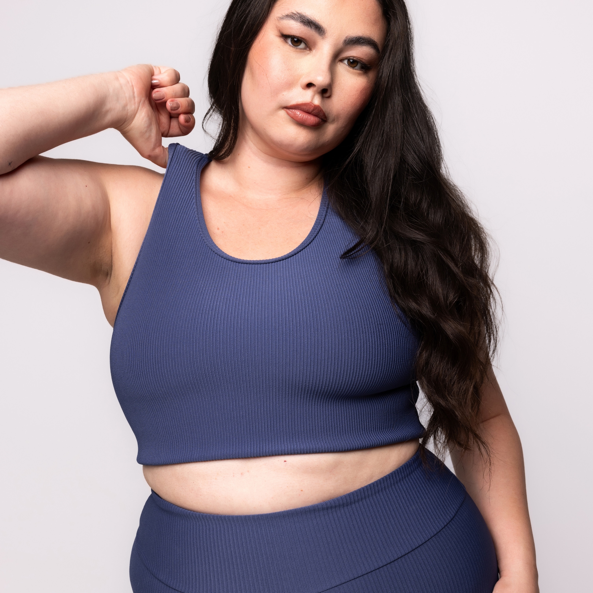 Top Canelado Fitness Plus Size