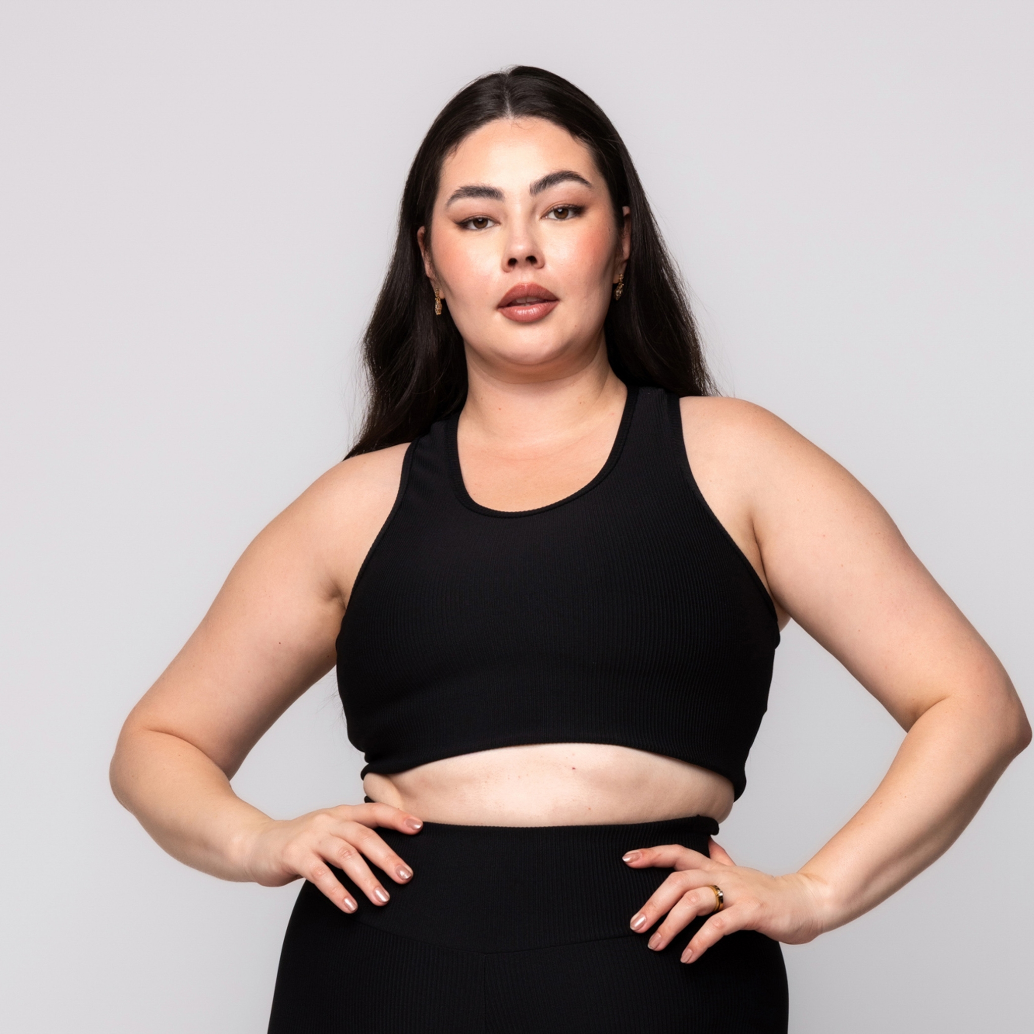 Top Canelado Fitness Plus Size