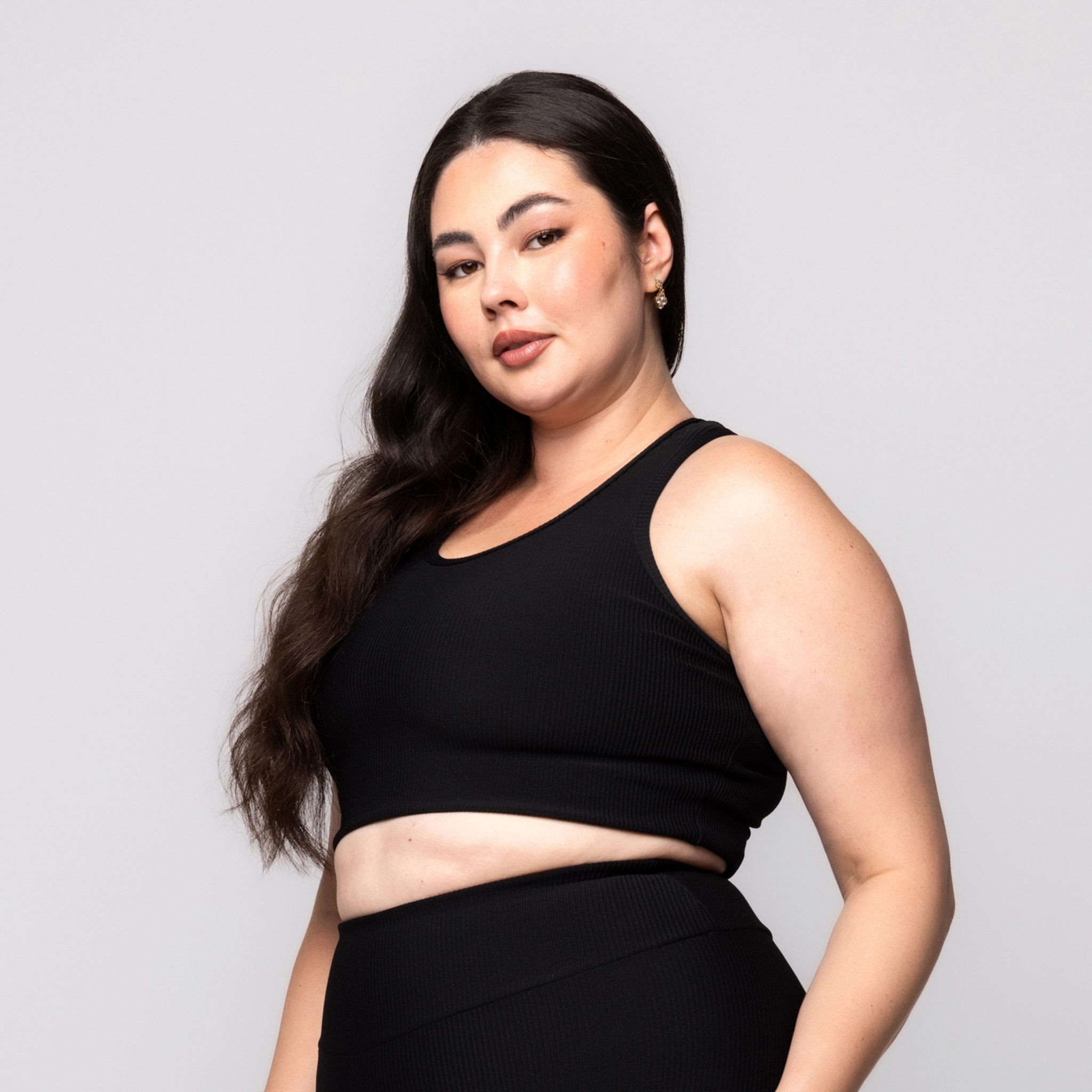 Top Canelado Fitness Plus Size