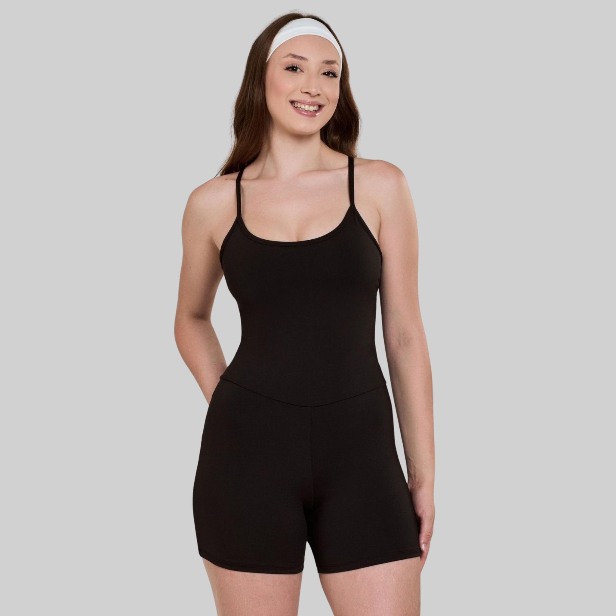Macaquinho Fitness Feminino - Preto G Macaquinho Fitness Feminino - Preto G