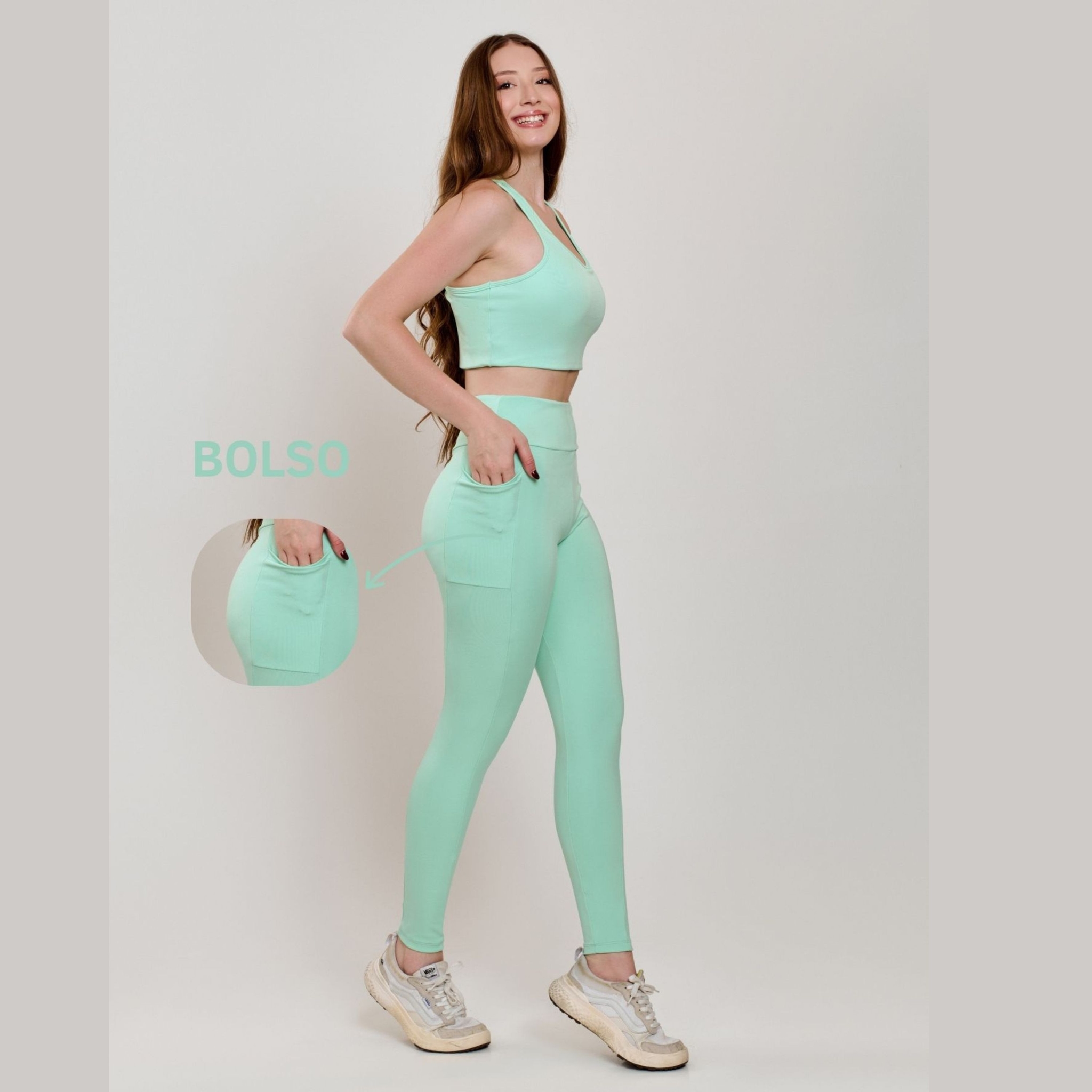 Calça Legging com Bolso