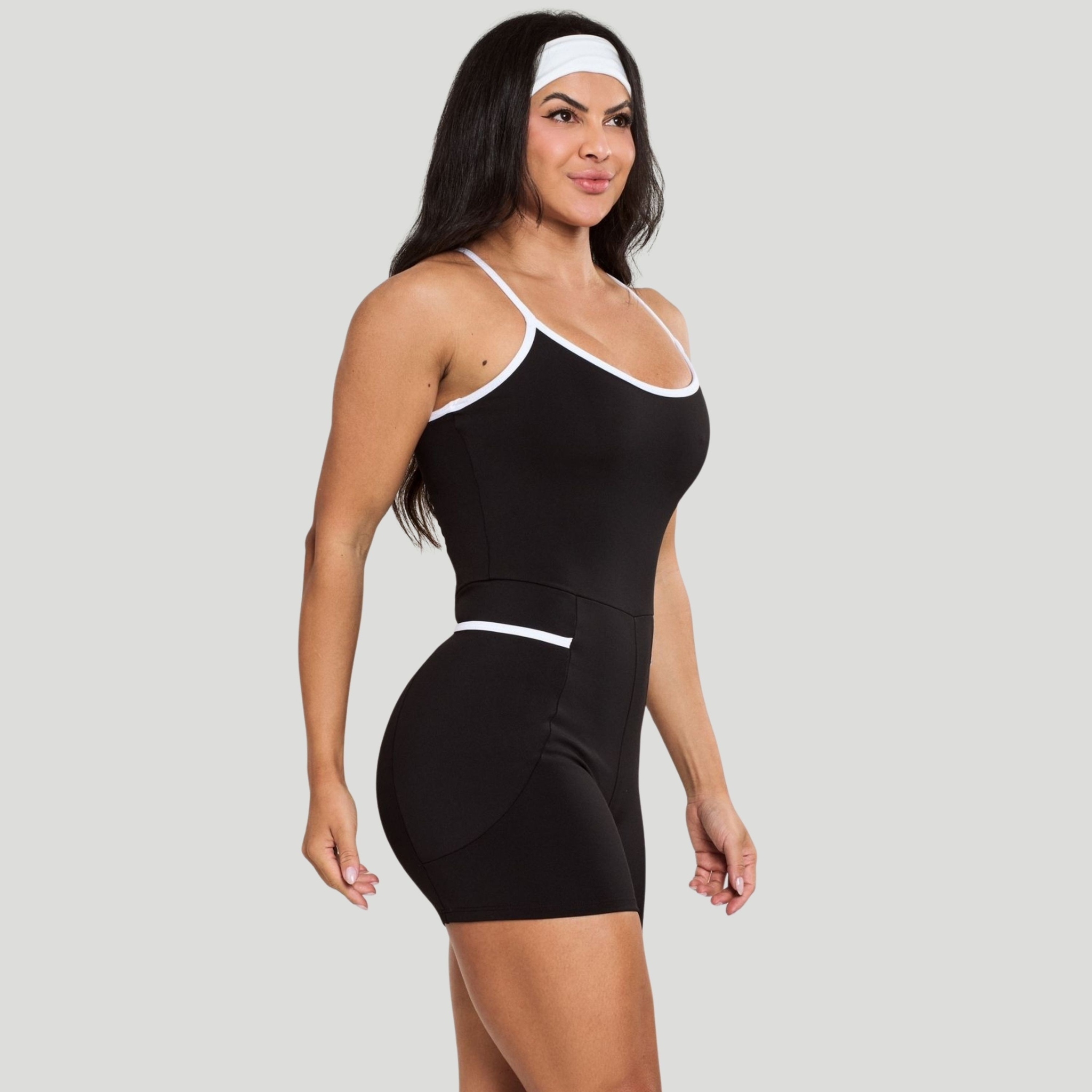 Macaquinho Fitness Com Bolso Feminino