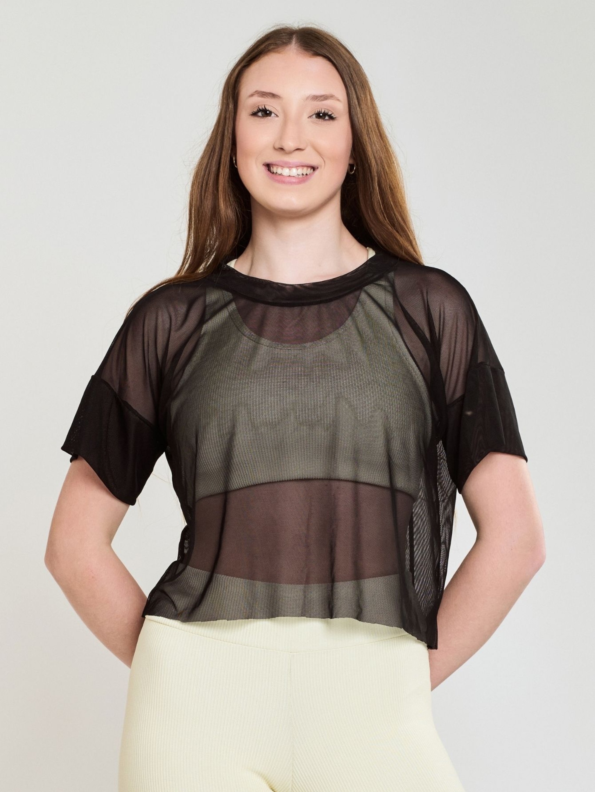 Cropped De Tule - Preto G Cropped De Tule - Preto G