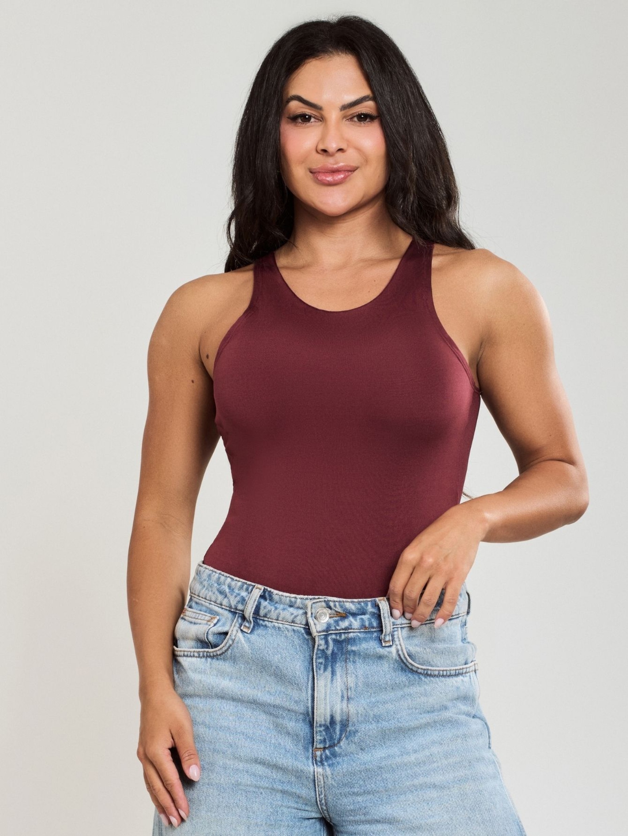 Body Regata Feminino - Vinho G Body Regata Feminino - Vinho G