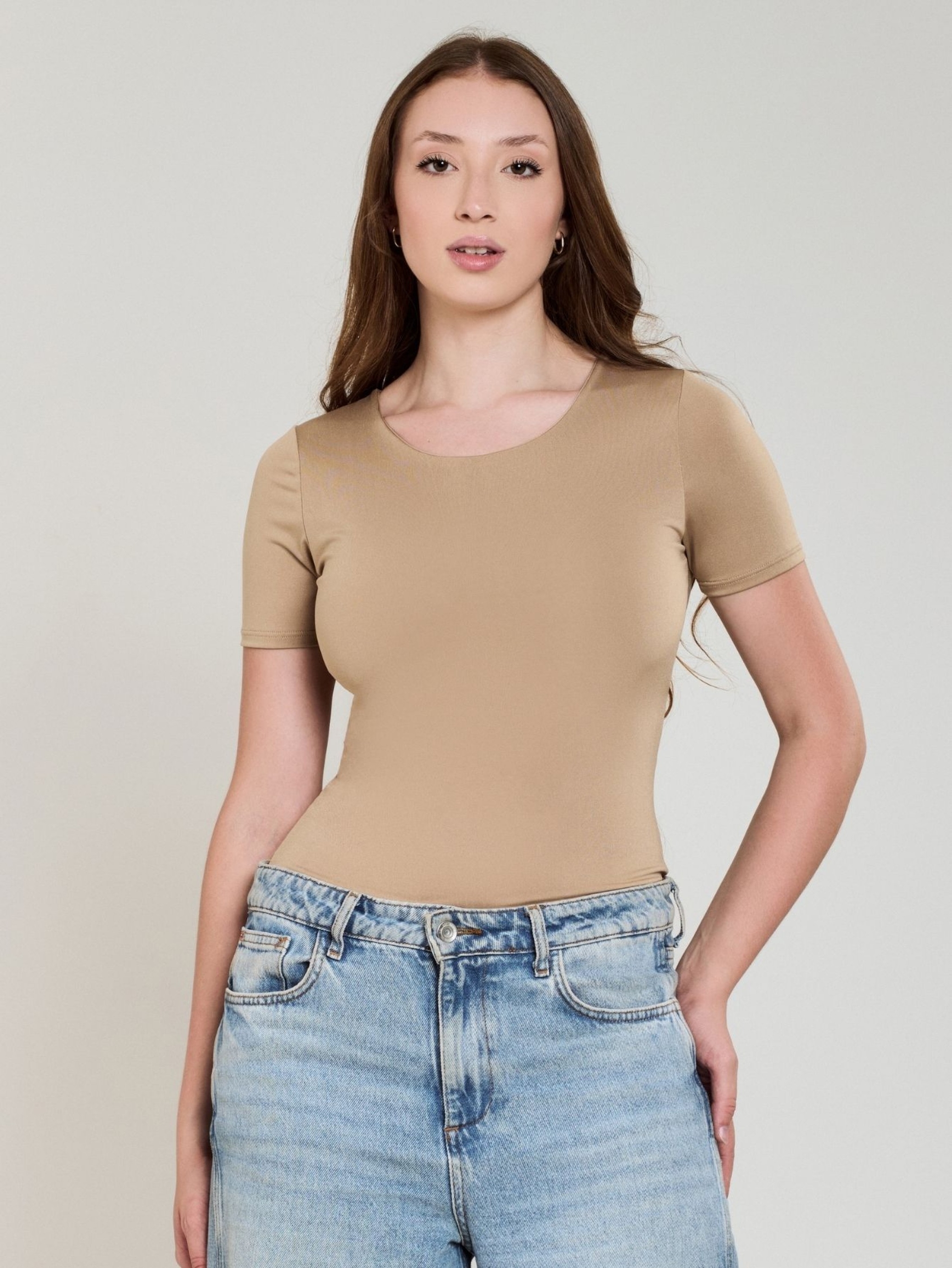 Body Manga Curta Feminino