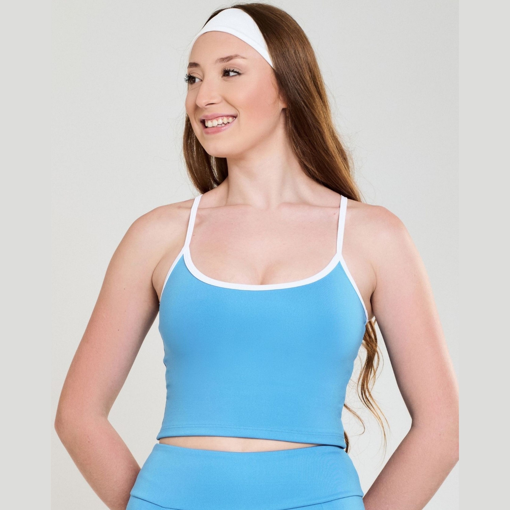 Cropped Top Fitness Feminino - Azul G Cropped Top Fitness Feminino - Azul G
