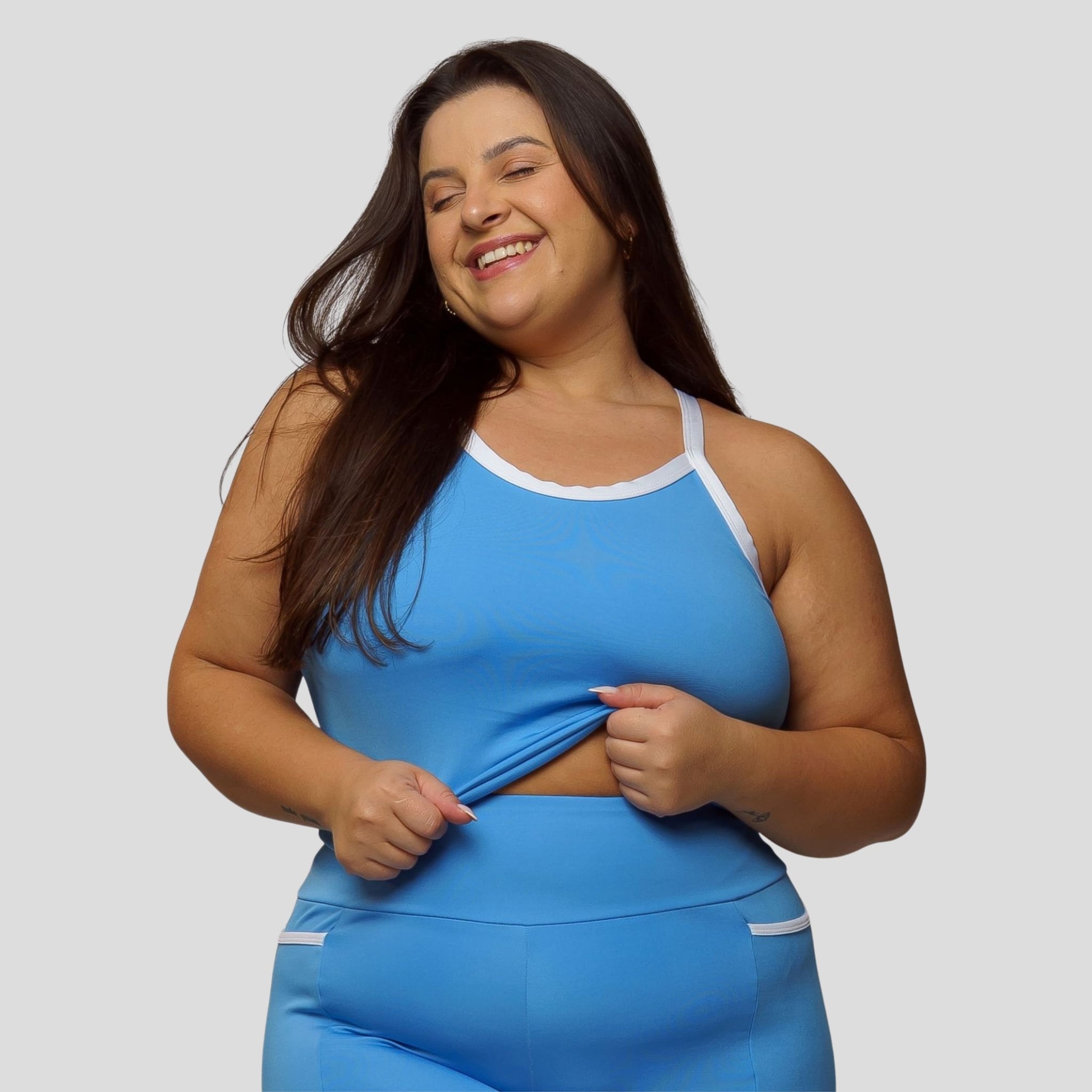 Cropped Top Fitness Plus Size Feminino