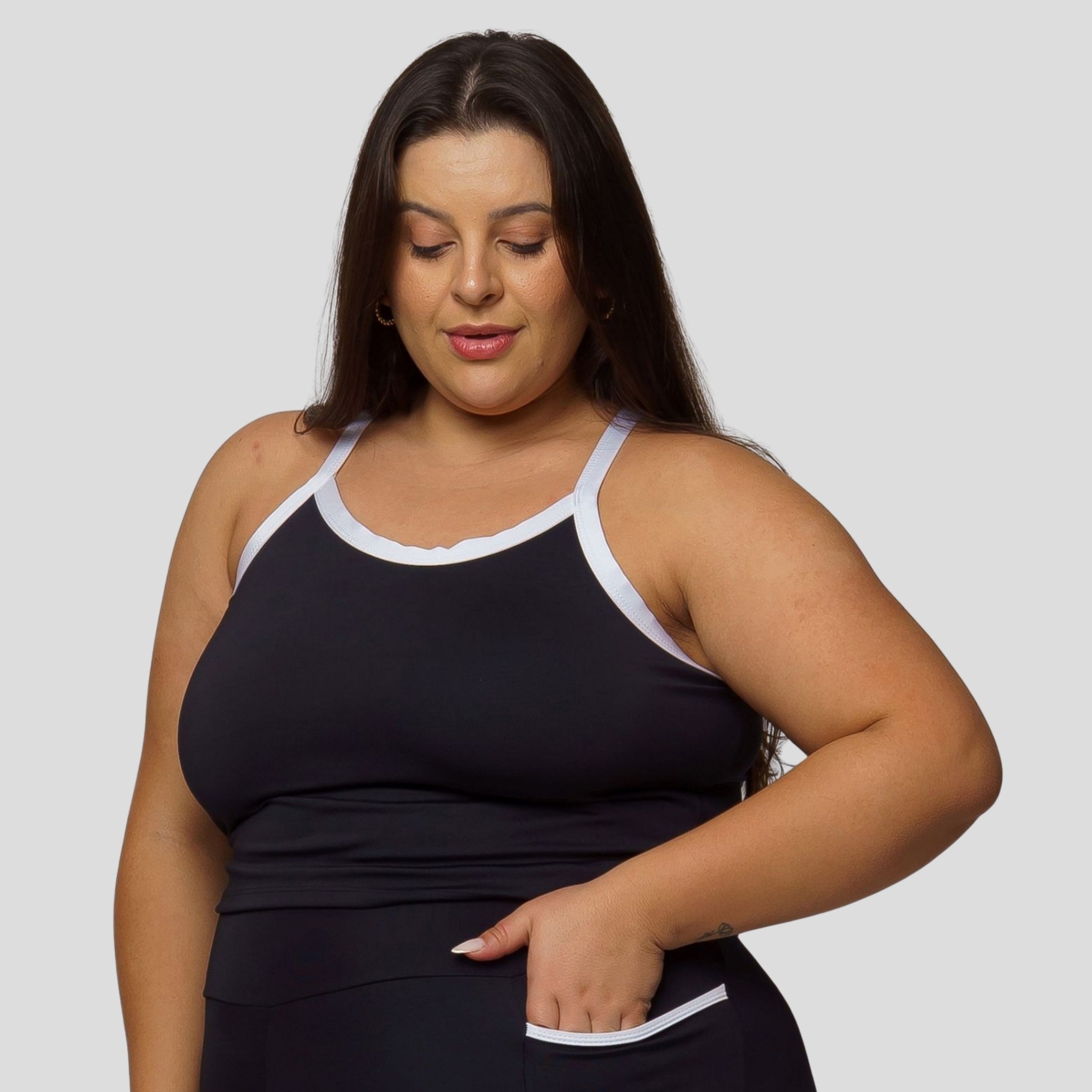 Cropped Top Fitness Plus Size Feminino