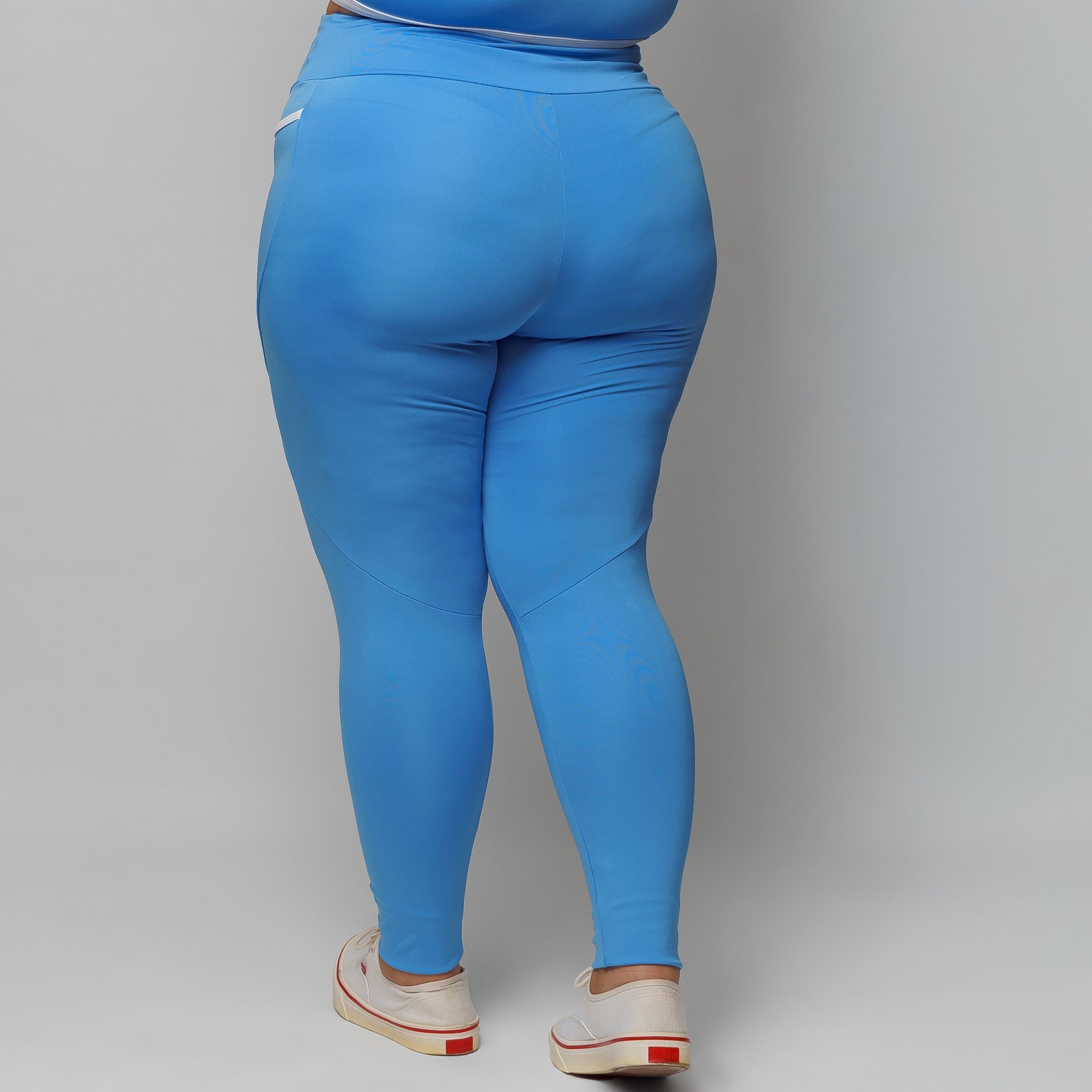 Calça Legging com Bolso Plus Size Feminina Zero Transparência