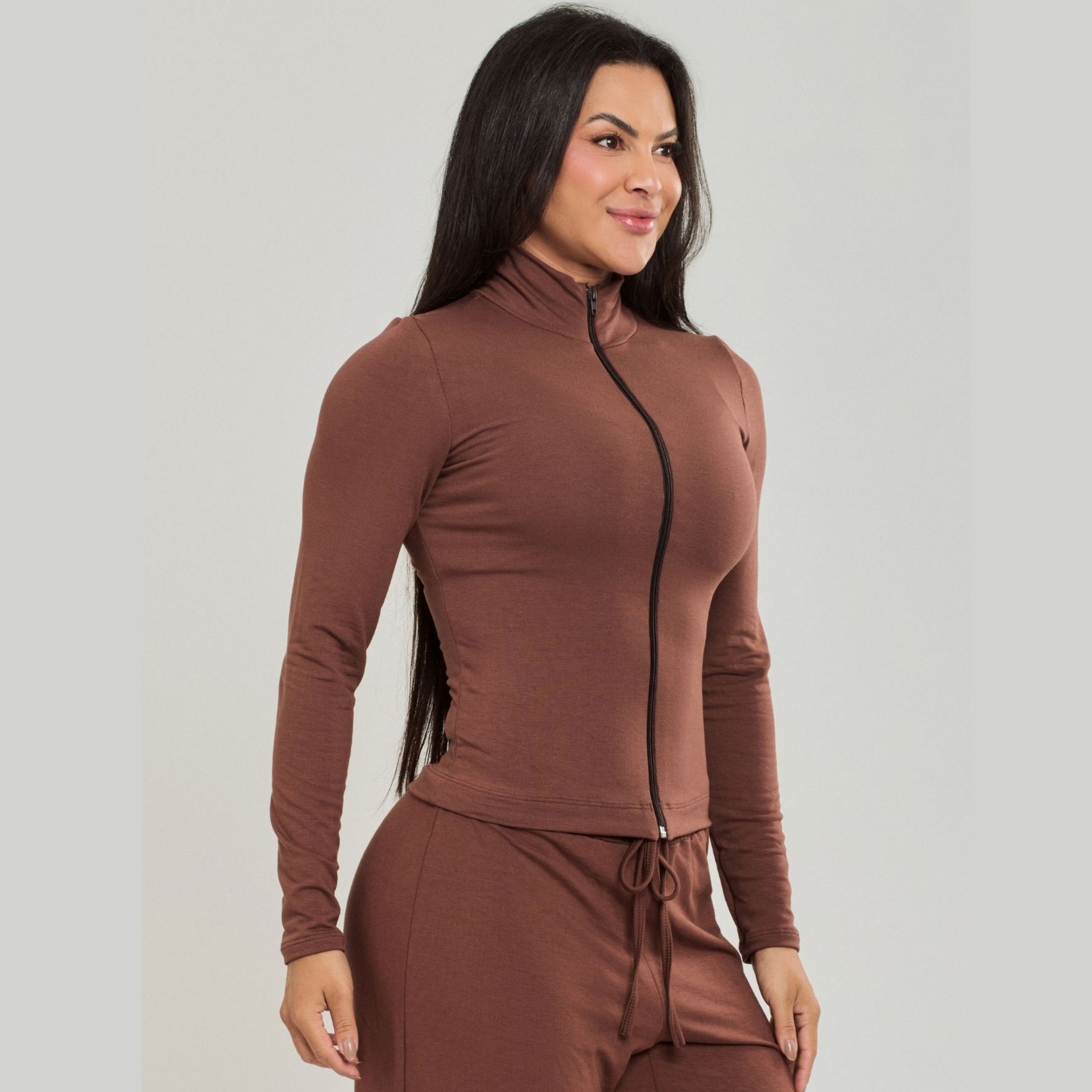 Casaco com Ziper Feminino