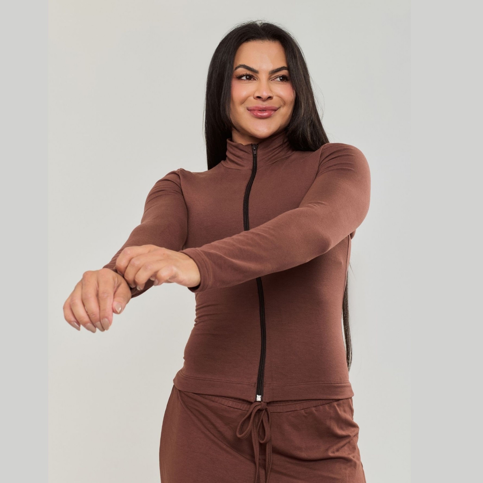 Casaco com Ziper Feminino