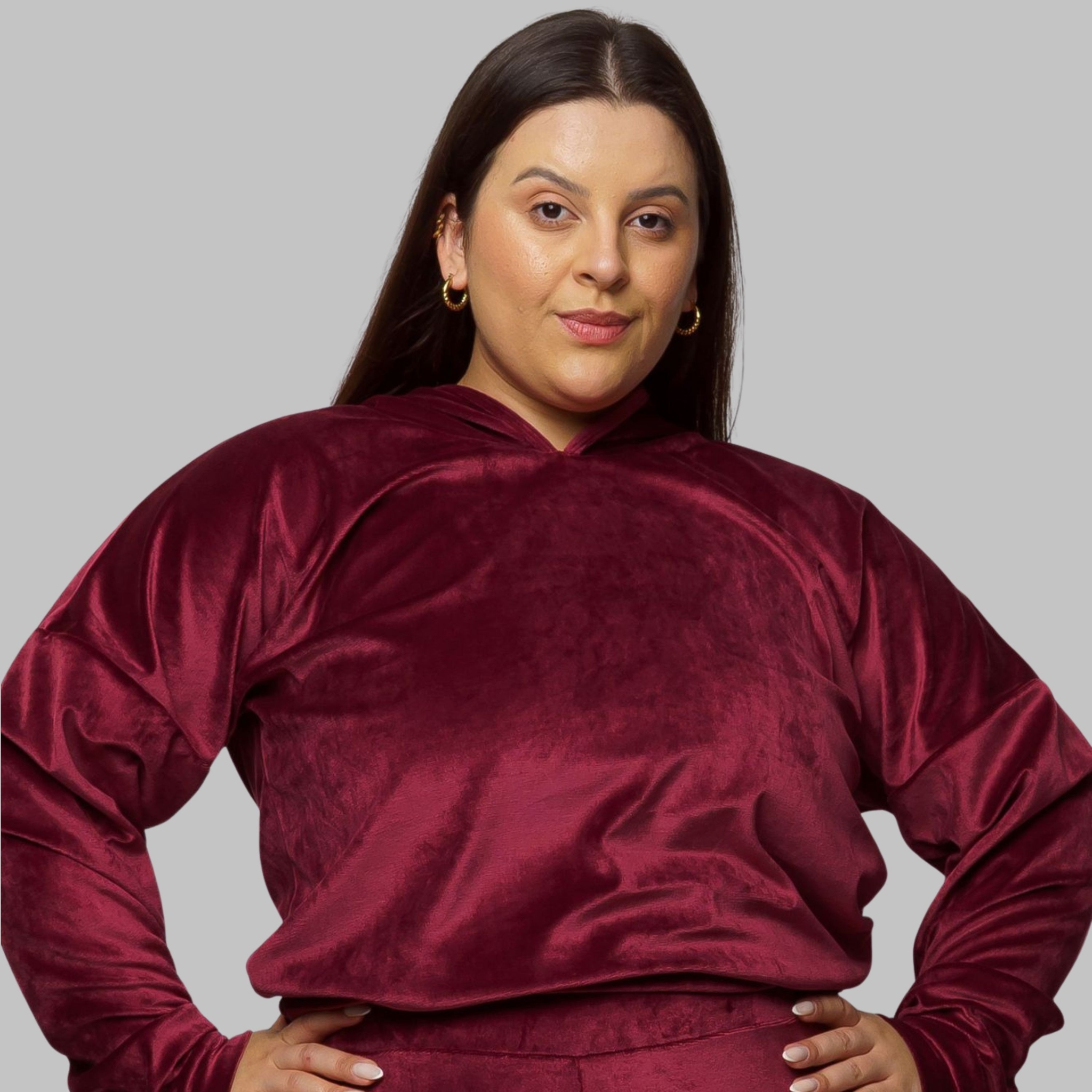 Casaco Plus Size Térmica De Plush Inverno Feminino