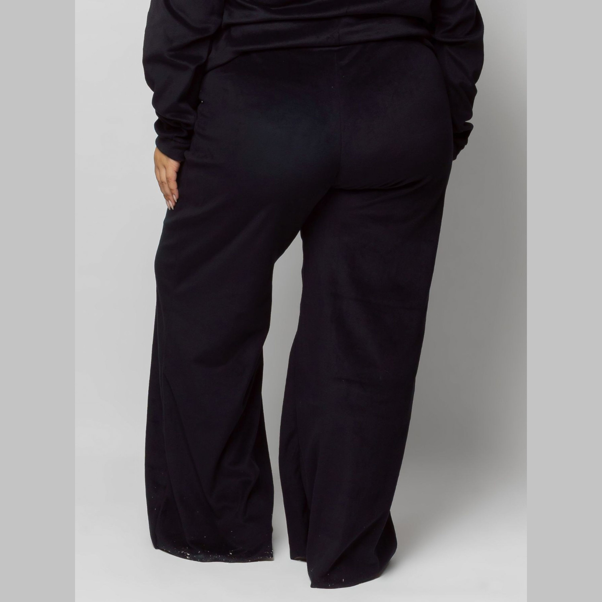 Calça Pantalona Térmica De Plush Inverno Plus Size Feminina