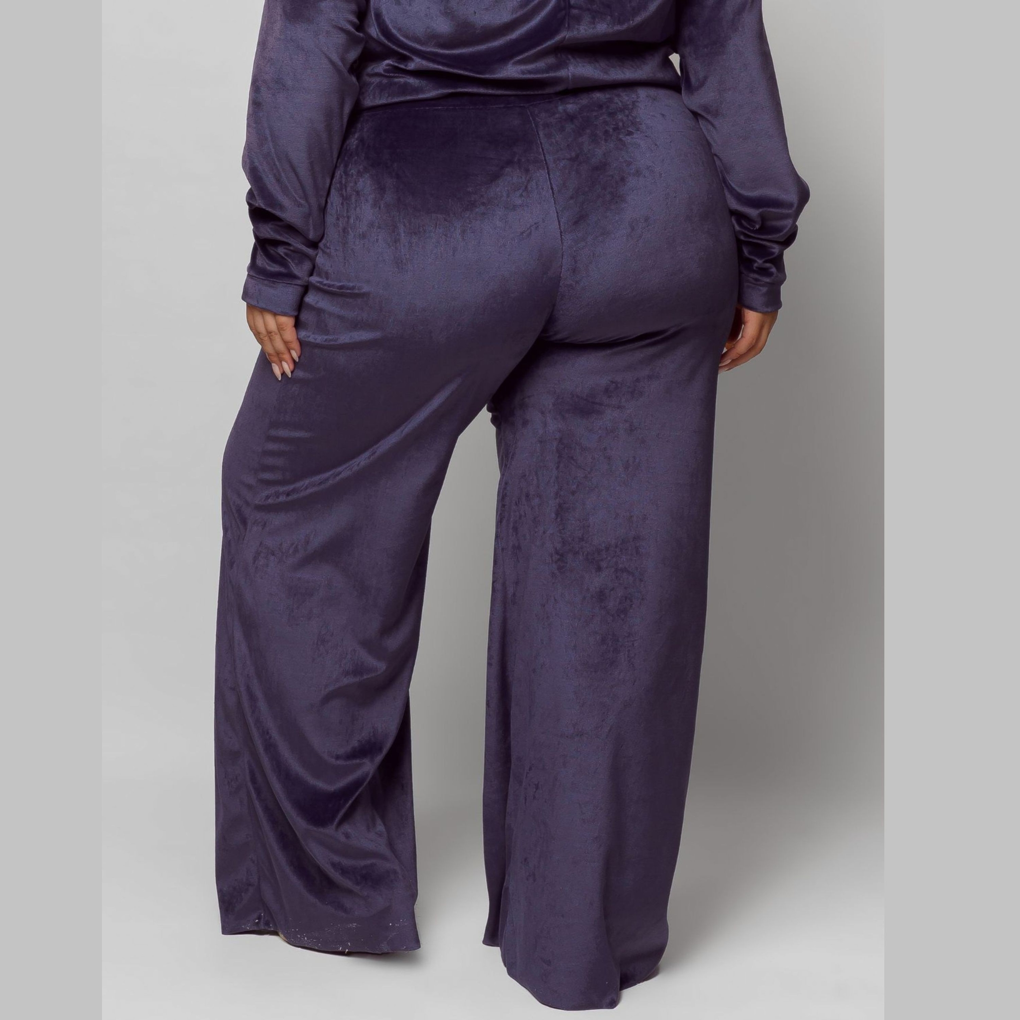 Calça Pantalona Térmica De Plush Inverno Plus Size Feminina
