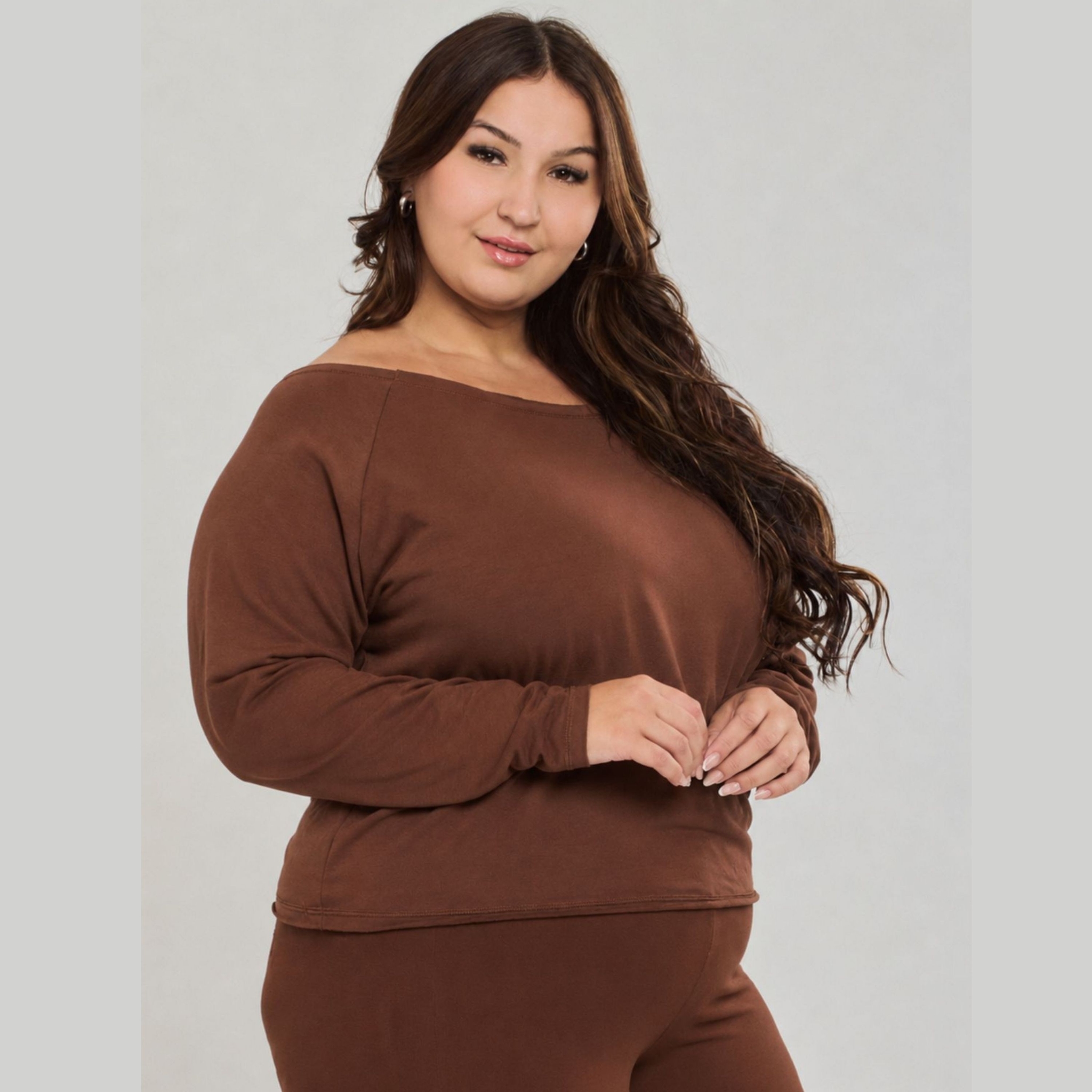 Blusa Manga Longa Feminina Plus Size