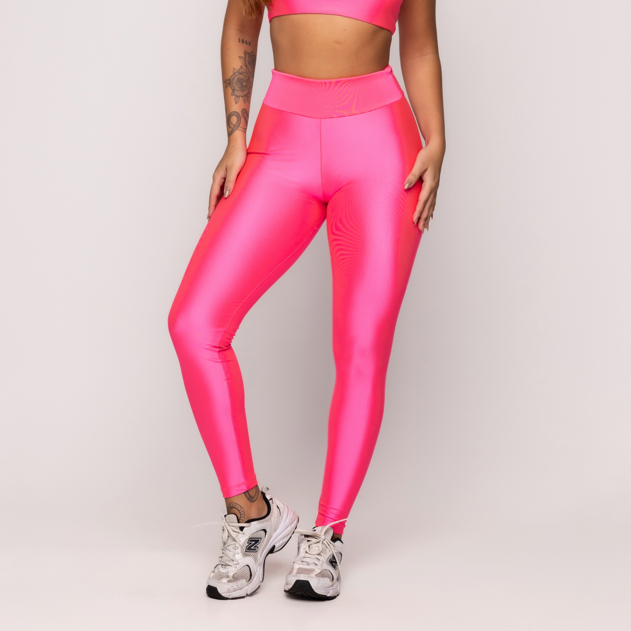 Calça Legging Fitness Brilhosa - Rosa P Calça Legging Fitness Brilhosa - Rosa P