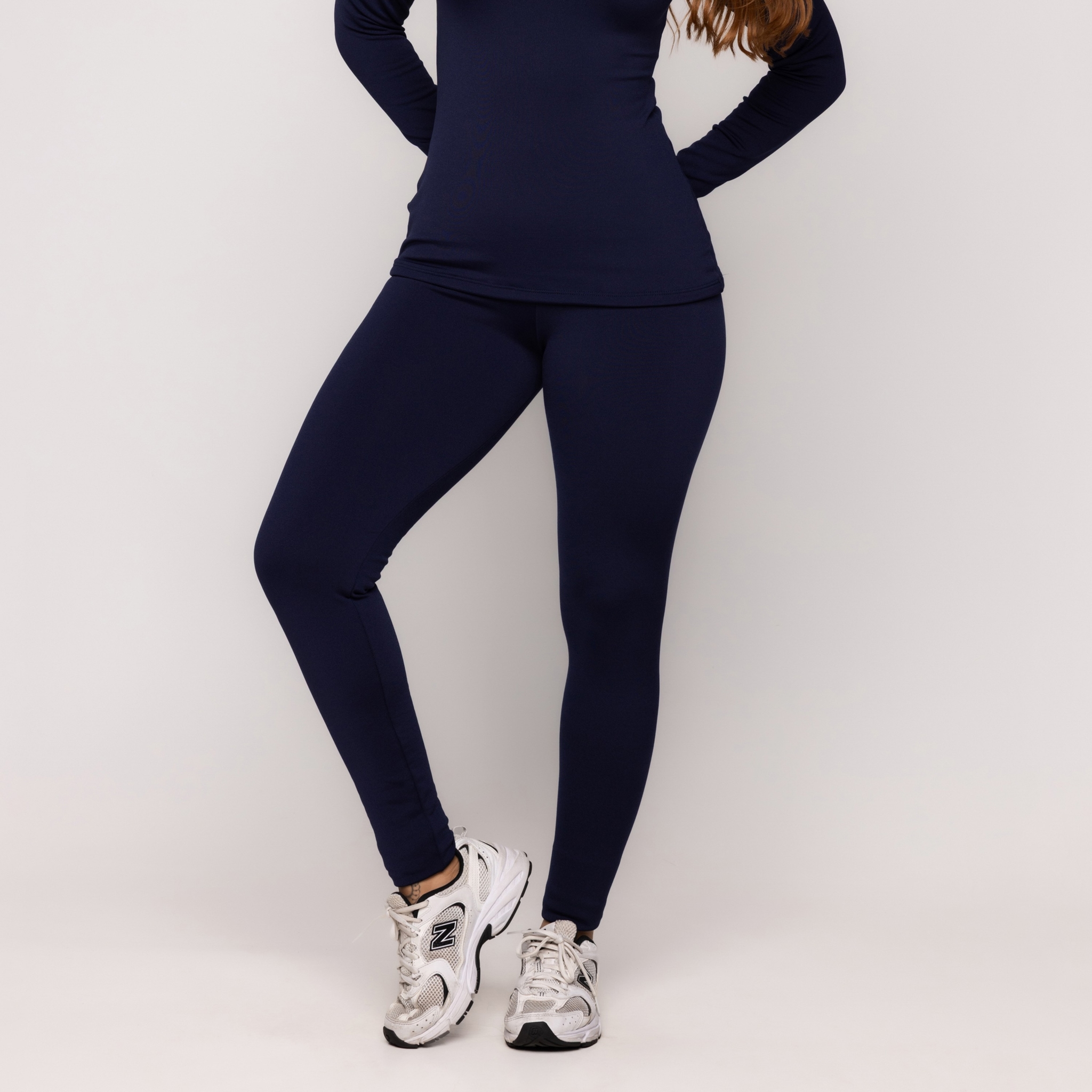 Calça Legging Flanelada Térmica Inverno - Marinho P Calça Legging Flanelada Térmica Inverno - Marinho P