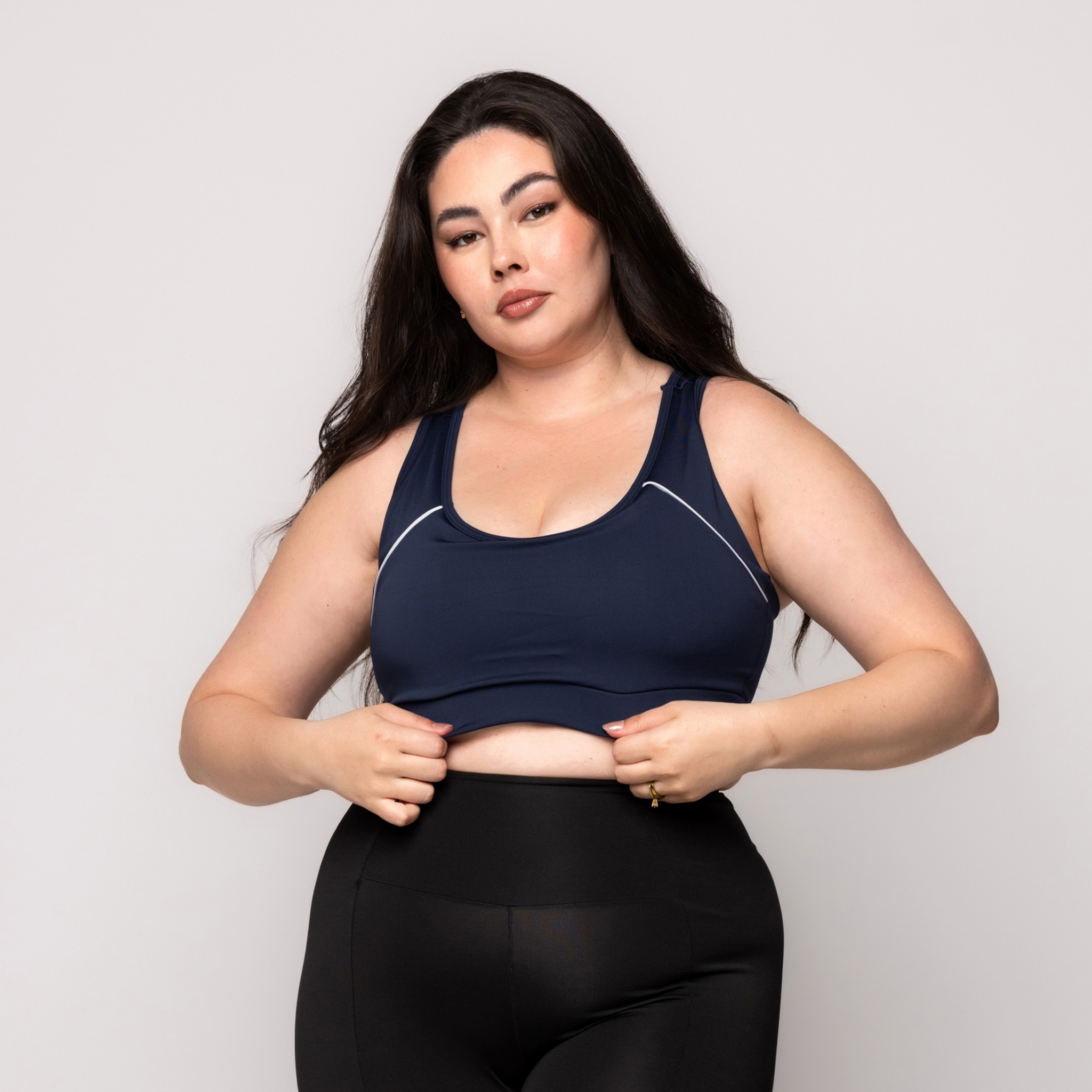 Top Feminino Fitness Vinho Plus size com bojo - Marinho 46 Top Feminino Fitness Vinho Plus size com bojo - Marinho 46