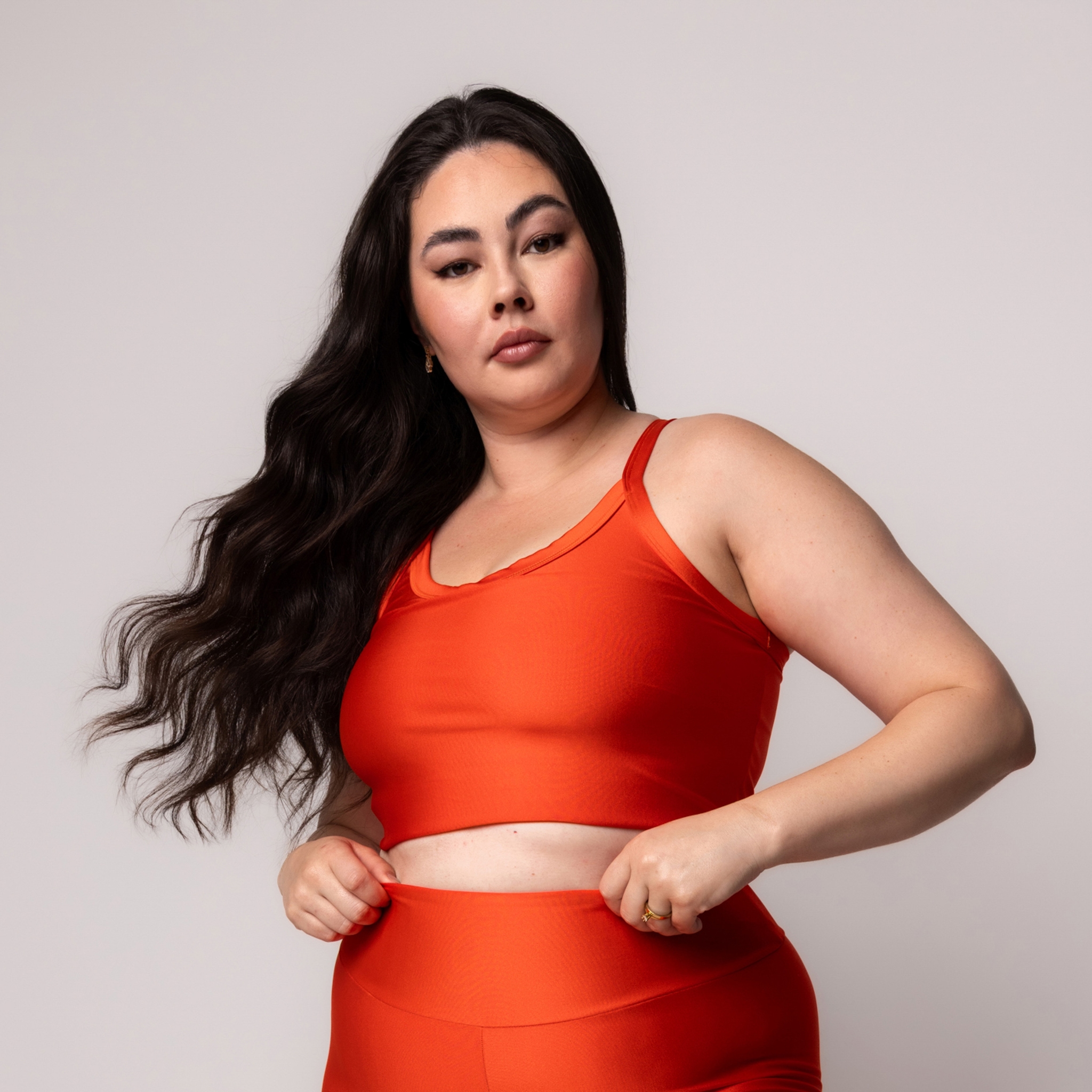 Top Brilhoso Feminino Fitness Plus size