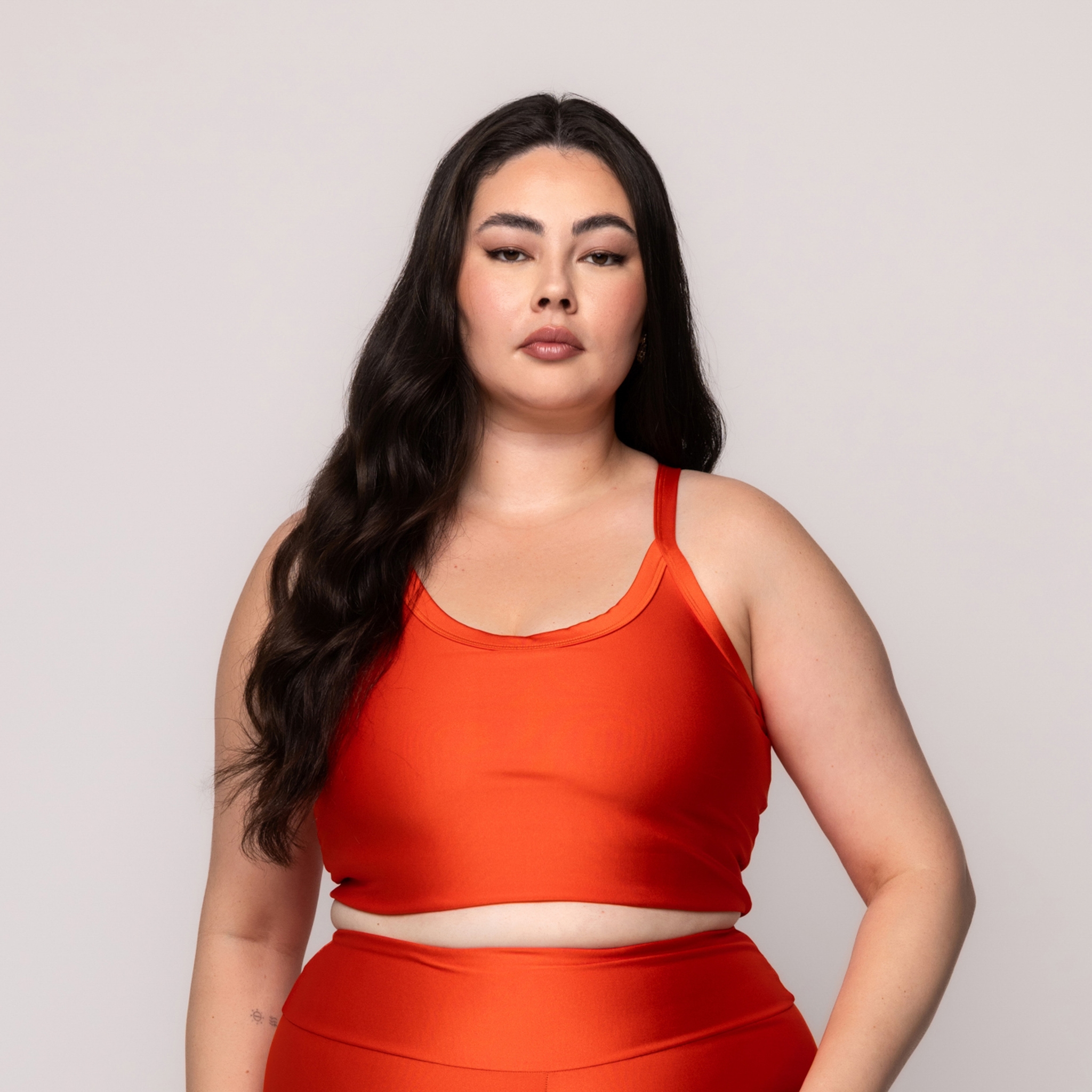 Top Brilhoso Feminino Fitness Plus size