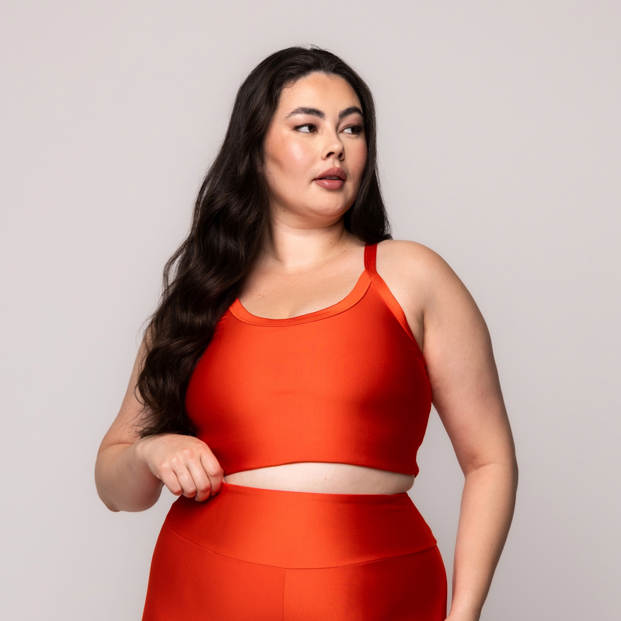 Top Brilhoso Feminino Fitness Plus size