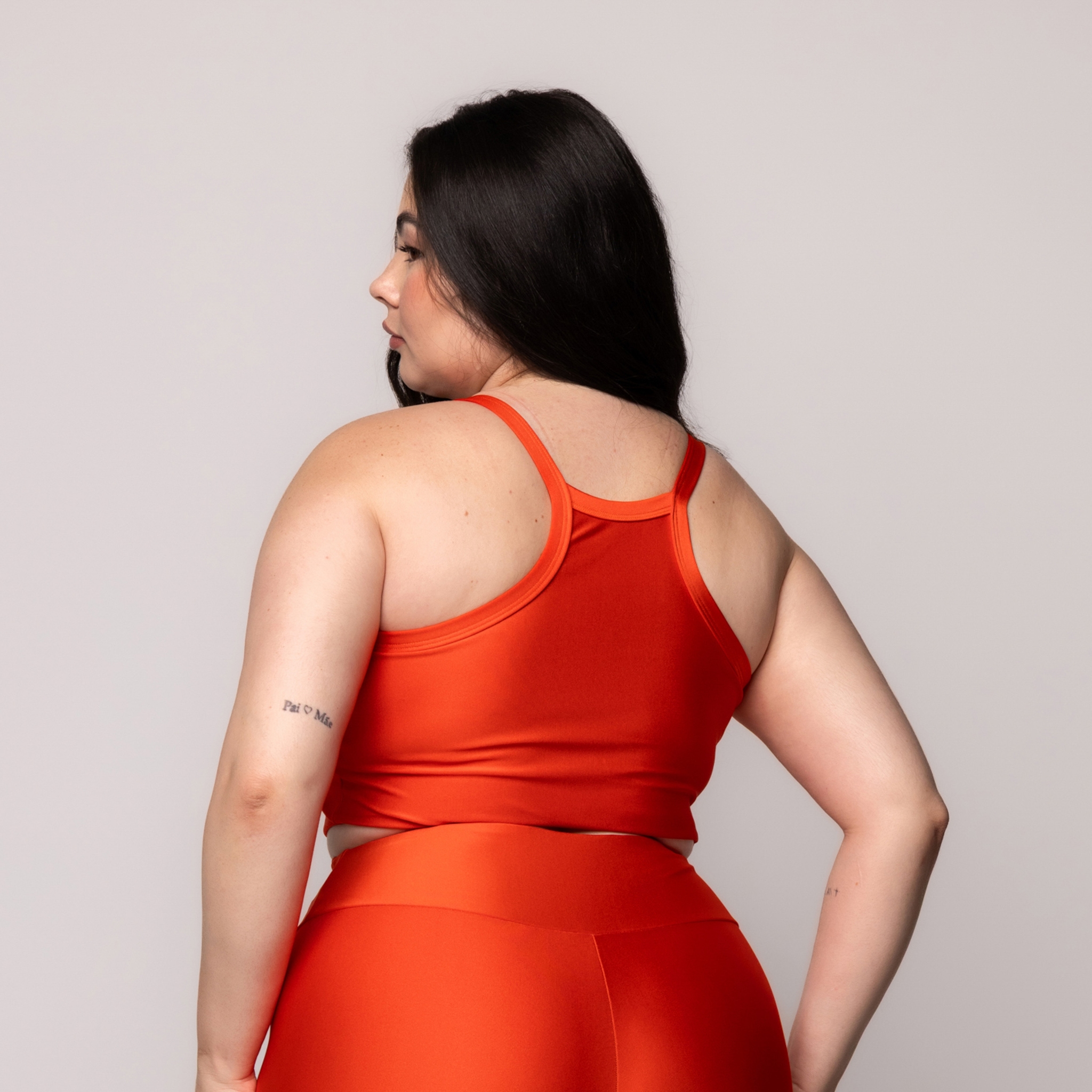 Top Brilhoso Feminino Fitness Plus size