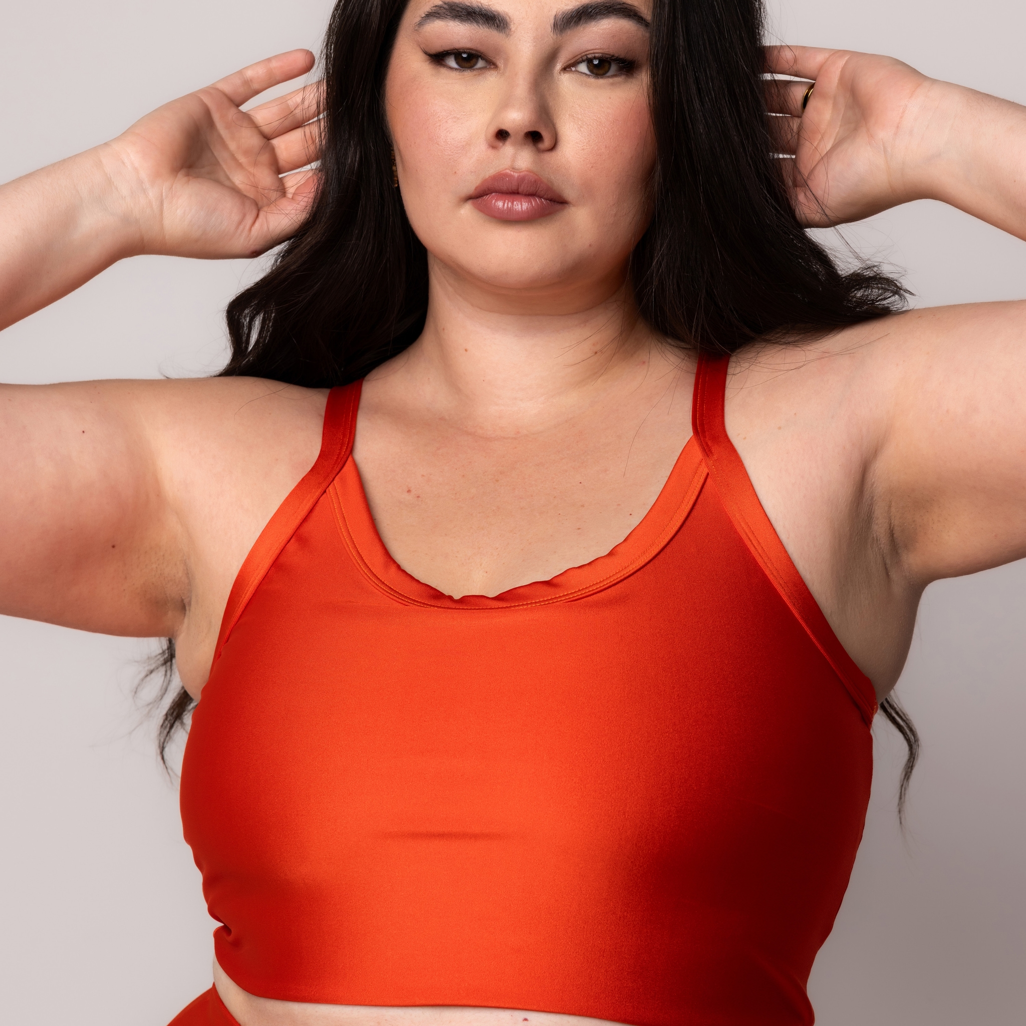 Top Brilhoso Feminino Fitness Plus size