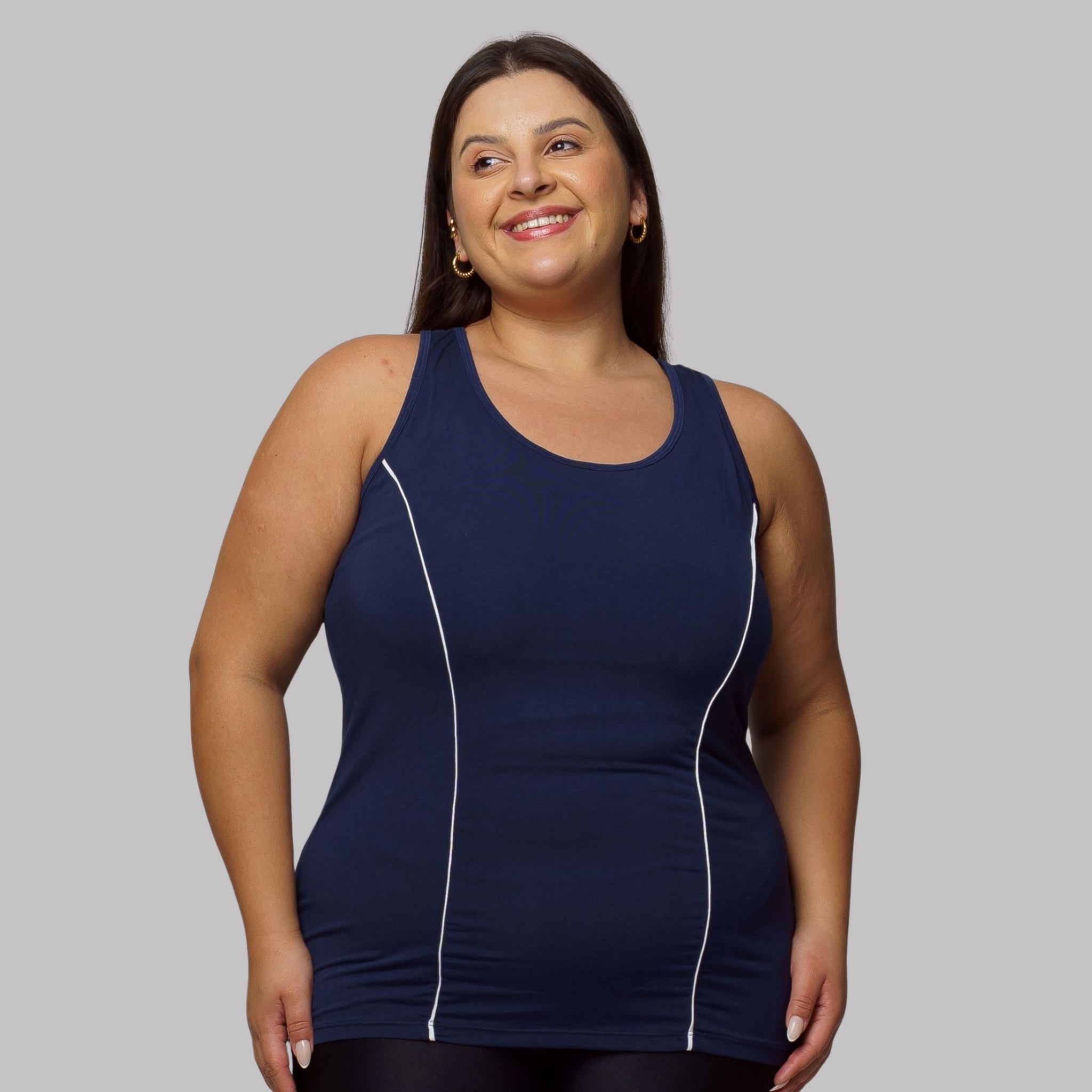 Regata Vivo Plus Size - Marinho 46 Regata Vivo Plus Size - Marinho 46